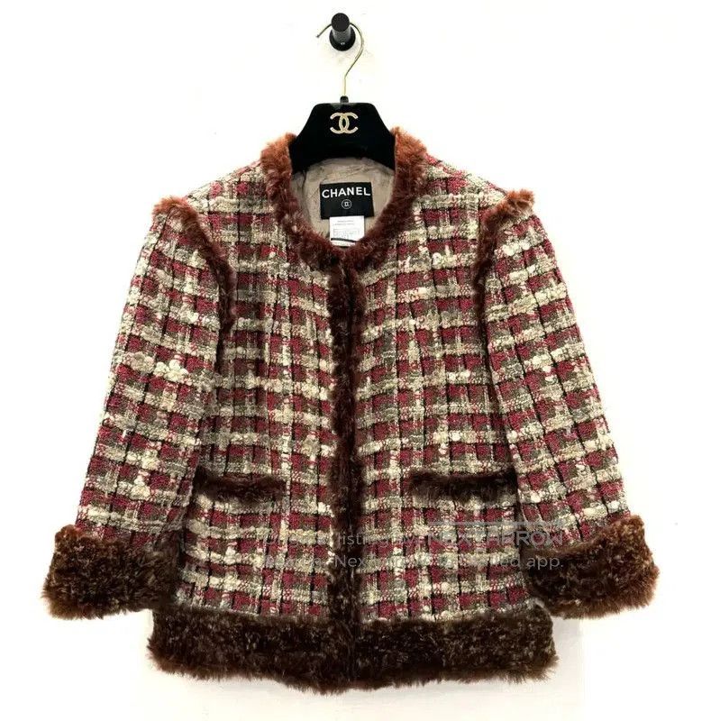 Chanel Chanel Red Cotton Women's Jacket . Size S / US 4 / IT 40 - 1 Thumbnail