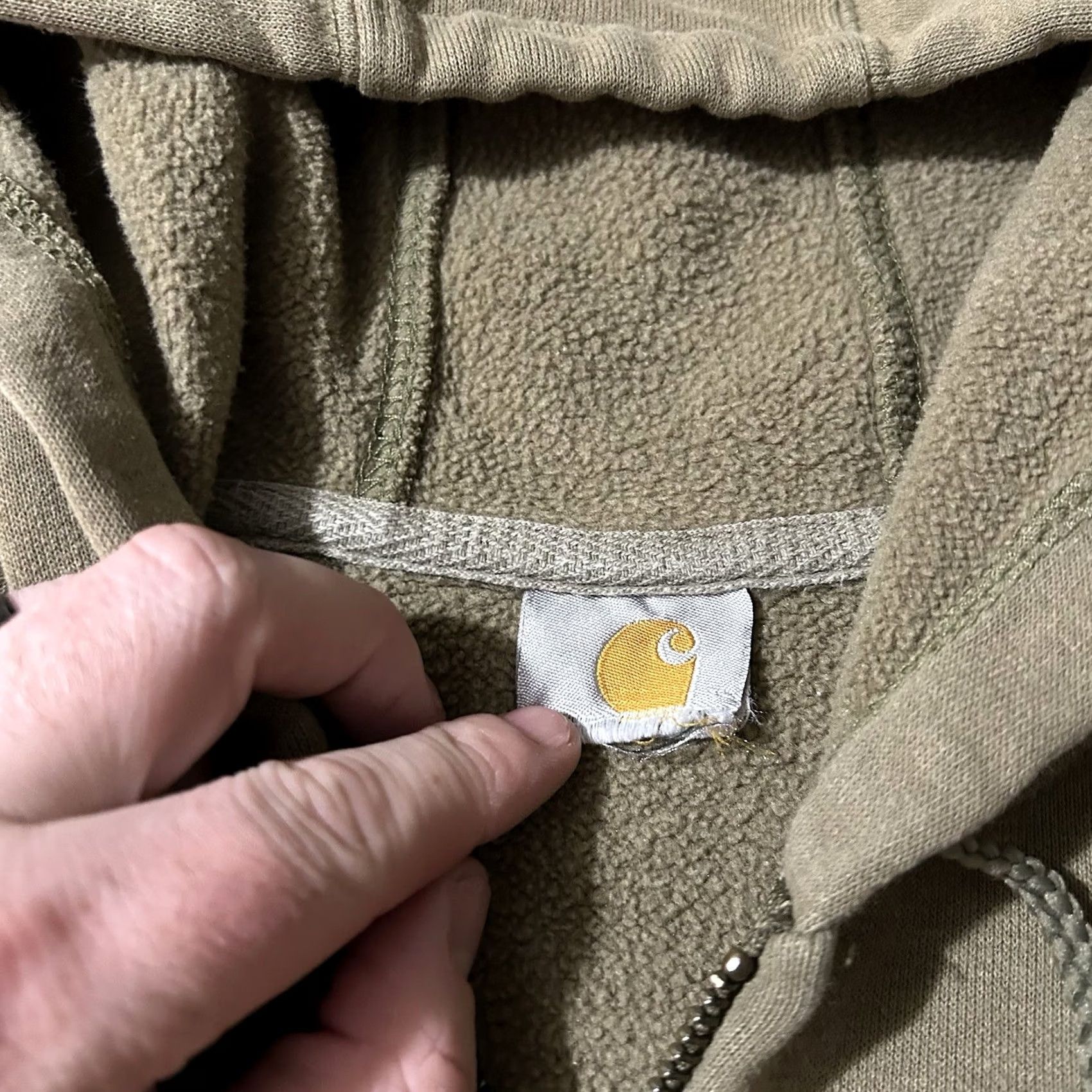 Carhartt VINTAGE Carhartt Workwear Zip Up Hoodie Women XS Green Spellout Y2K Size XS Size XS / US 0-2 / IT 36-38 - 4 Thumbnail