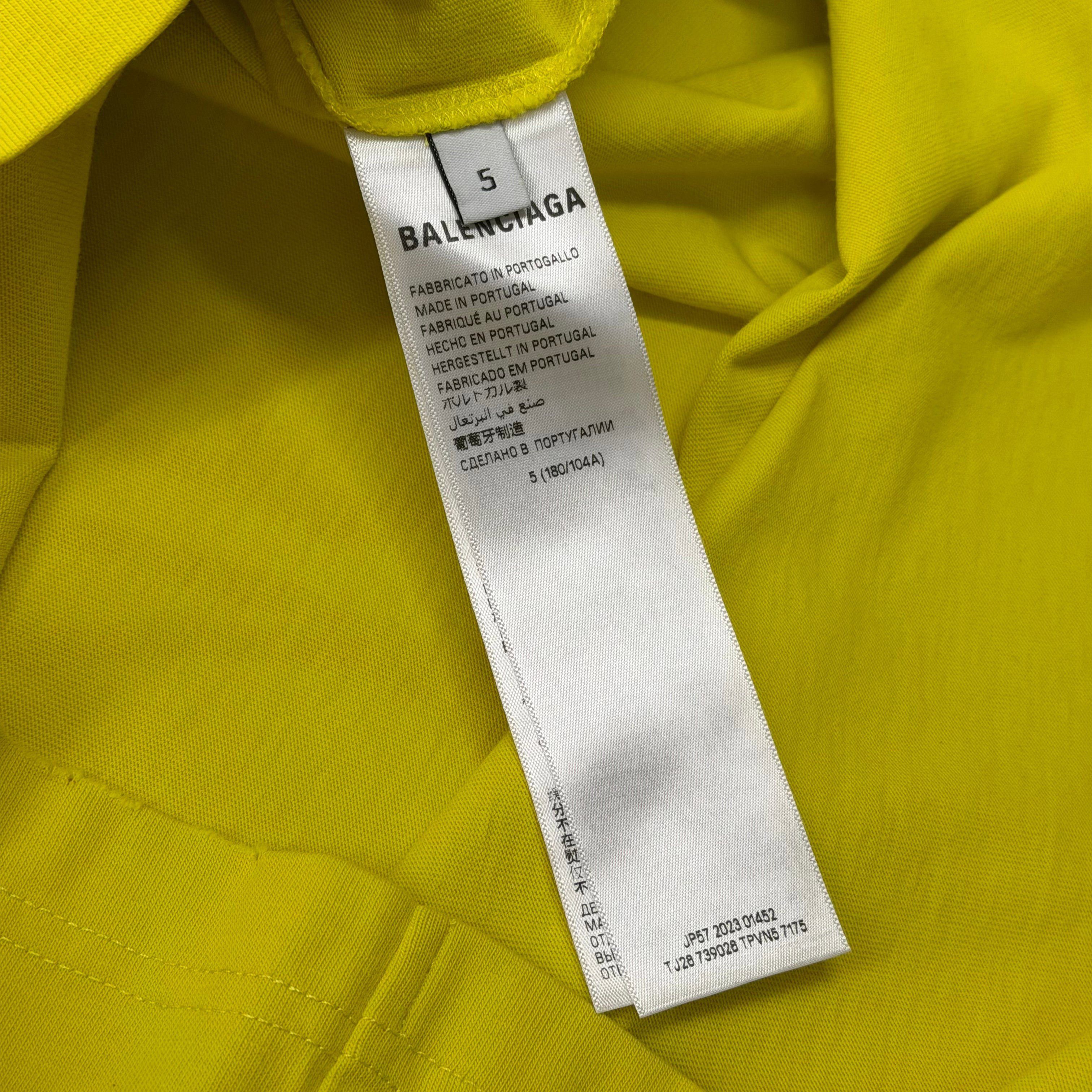 Balenciaga Balenciaga Darkwave Oversized Tee Yellow 5 (XXXL) Size US XXL / EU 58 / 5 - 6 Thumbnail