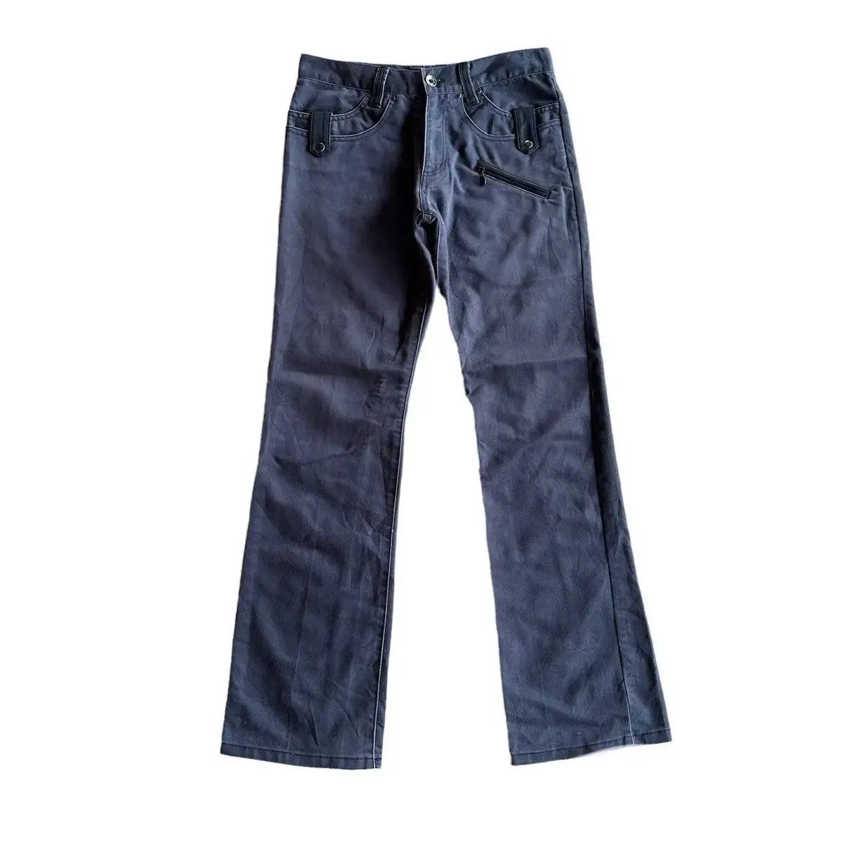 If Six Was Nine FLARE/BOOTCUT‼️VINTAGE SEMATIC DESIGN TROUSERS BLACK PANTS Size US 28 / EU 44 - 1 Thumbnail