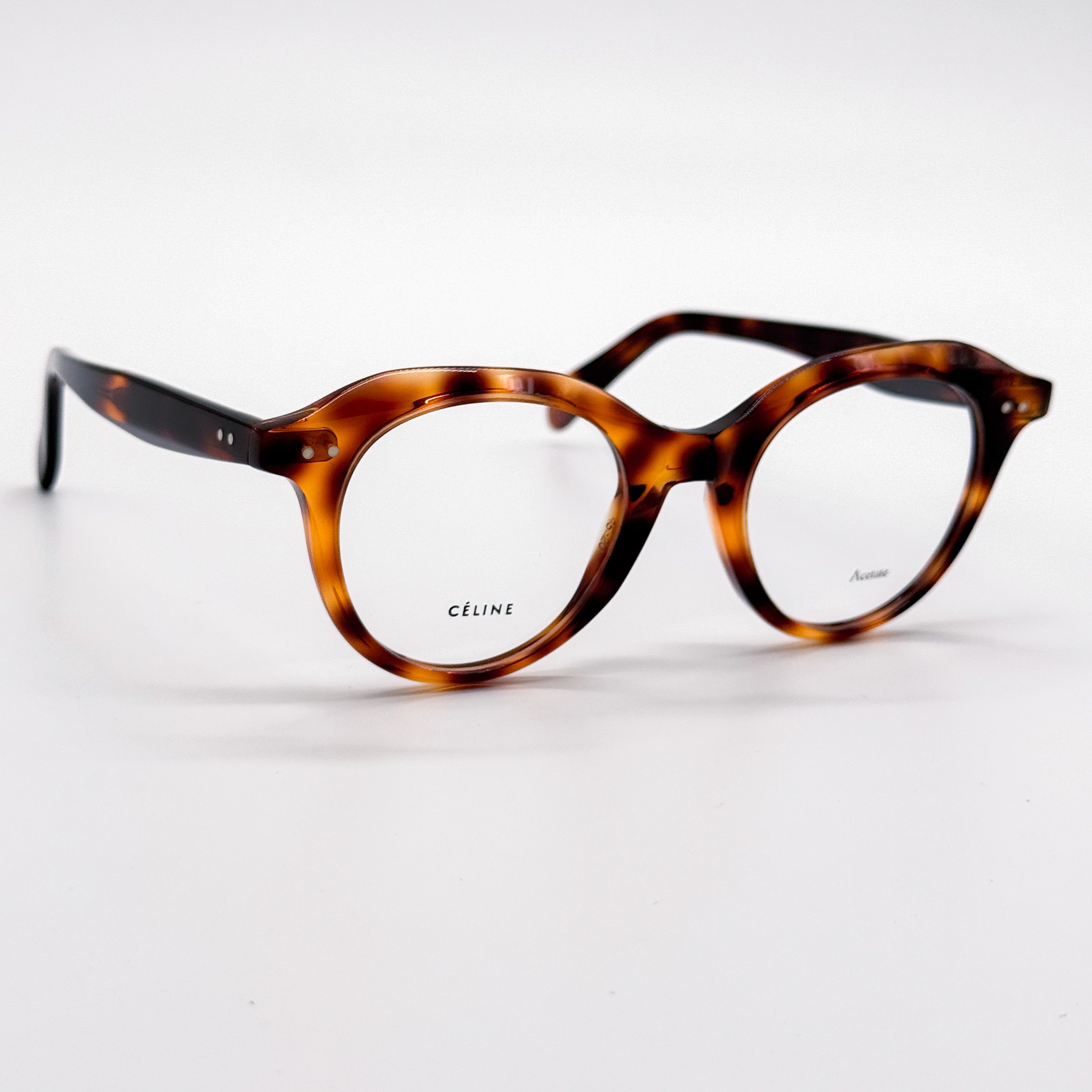 Celine NEW CELINE CL41458 086 EYEGLASSES WOMEN HAVANA ROUND CELINE Size ONE SIZE - 4 Thumbnail