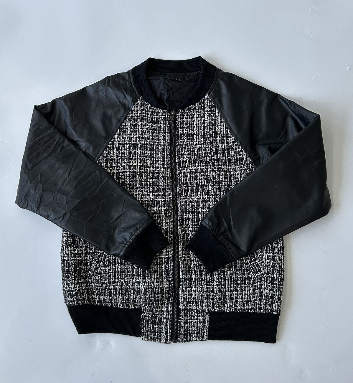 Japanese Brand FAUX LEATHER BOMBER JACKET Size XS / US 0-2 / IT 36-38 - 2 Thumbnail