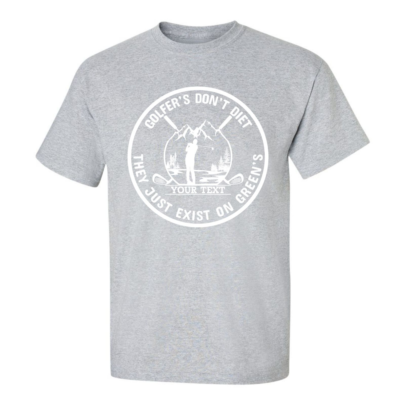 Gildan Golfers Don't Diet Custom Name Funny Swinging Golfer T-Shirt Size US XL / EU 56 / 4 - 10 Thumbnail
