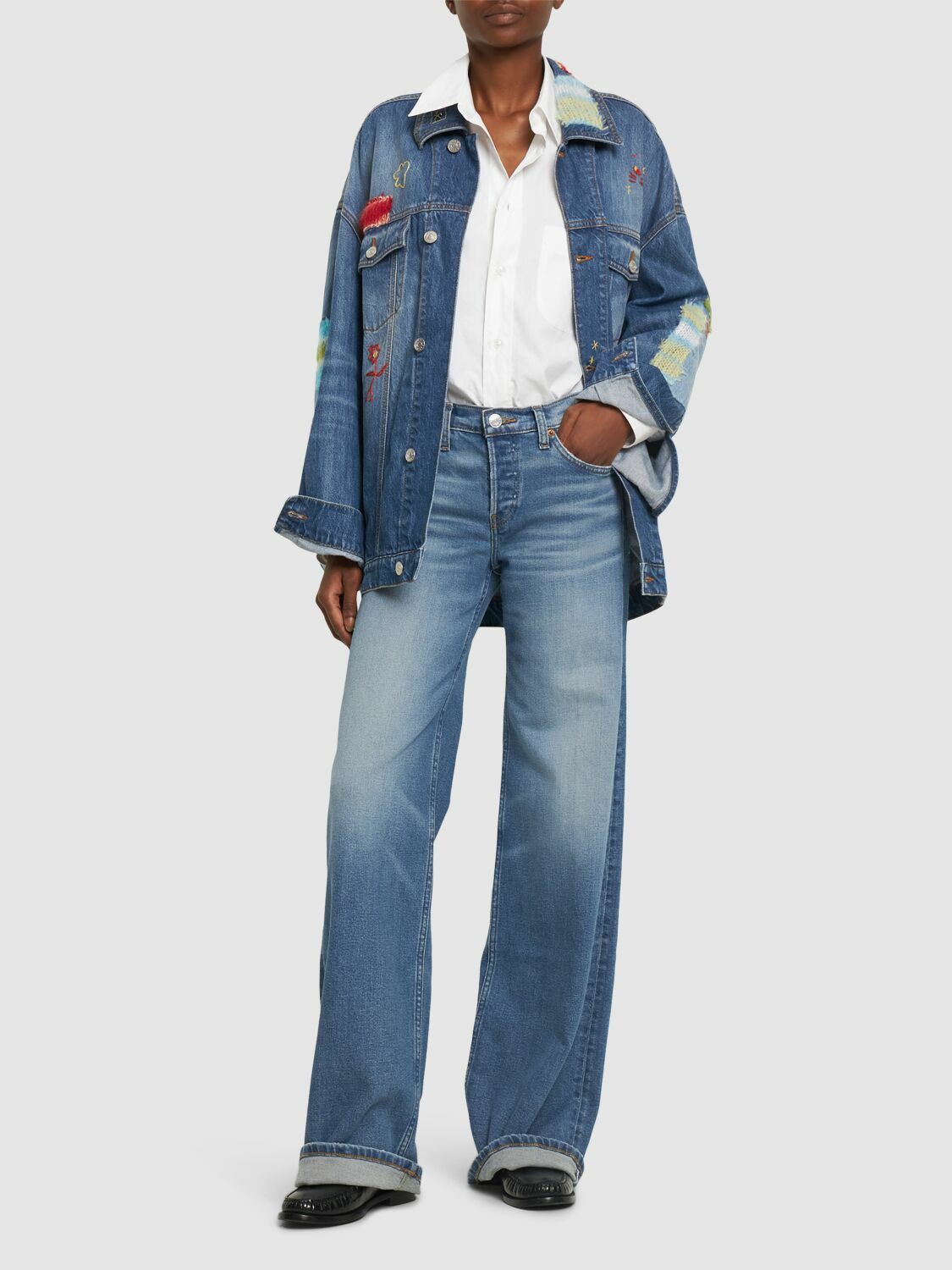 Marni oc11z0525 Cotton Denim Jacket in Blue Size M / US 6-8 / IT 42-44 - 4 Thumbnail