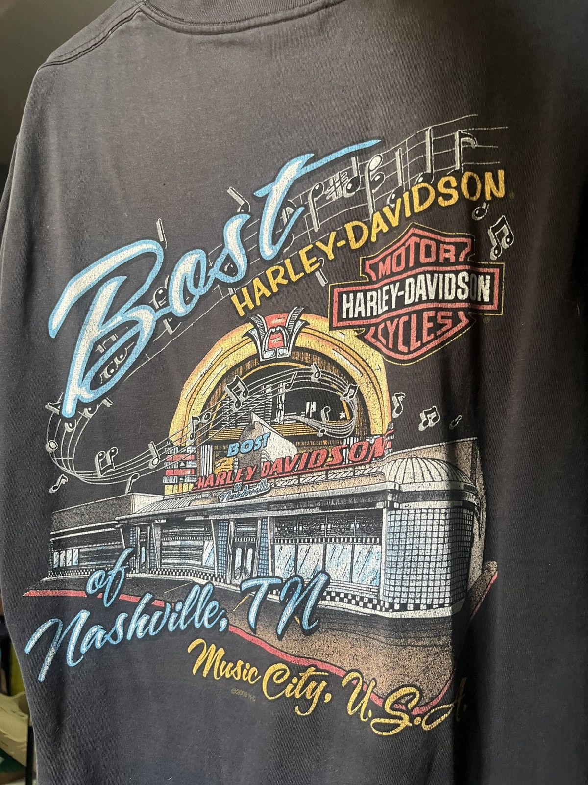 Harley Davidson 2009 Harley Davidson Vintage Faded Mens Medium Size US M / EU 48-50 / 2 - 1 Thumbnail