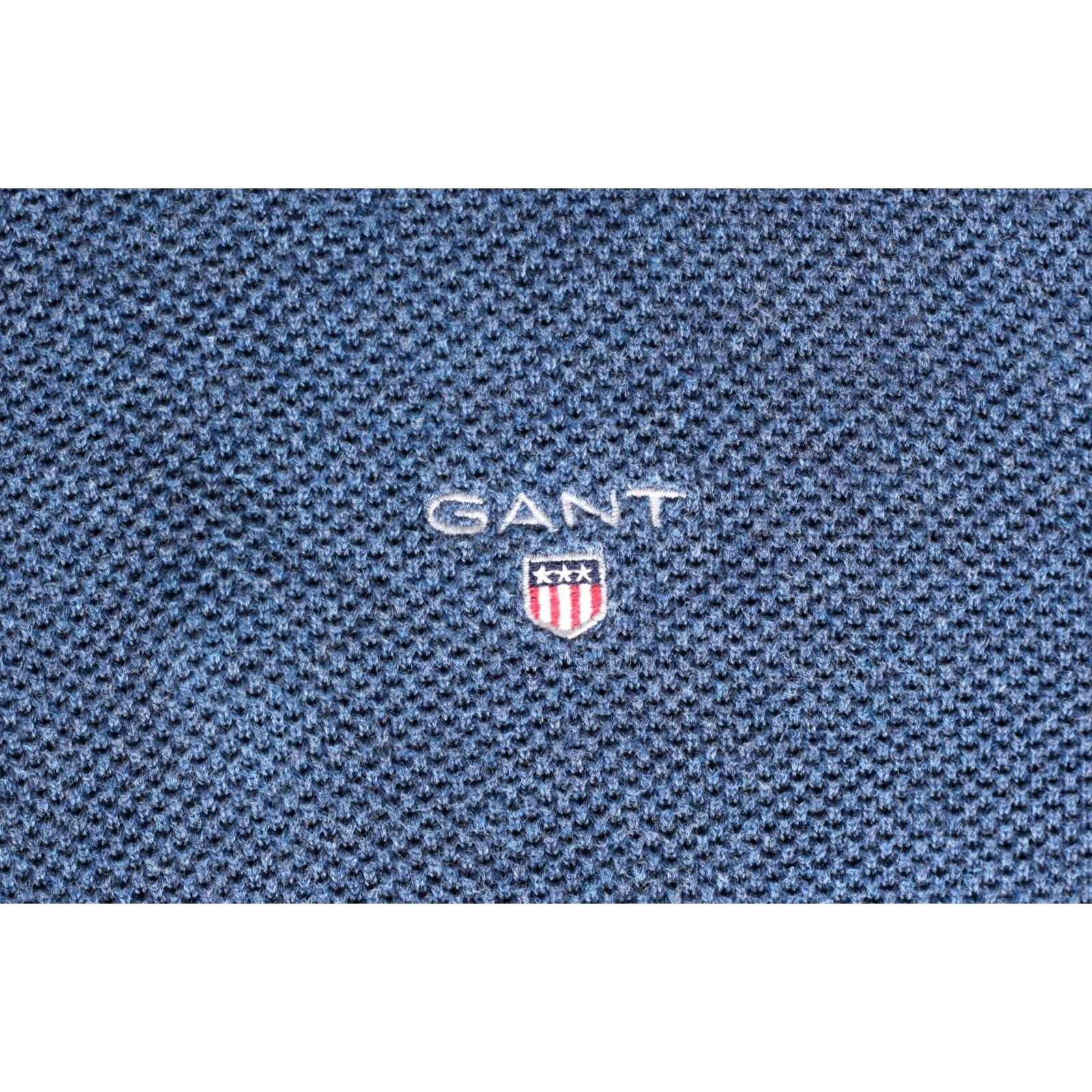 Gant GANT Crew Neck Cotton Jumper Sweater Men L Blue VR3885 Size US L / EU 52-54 / 3 - 5 Thumbnail
