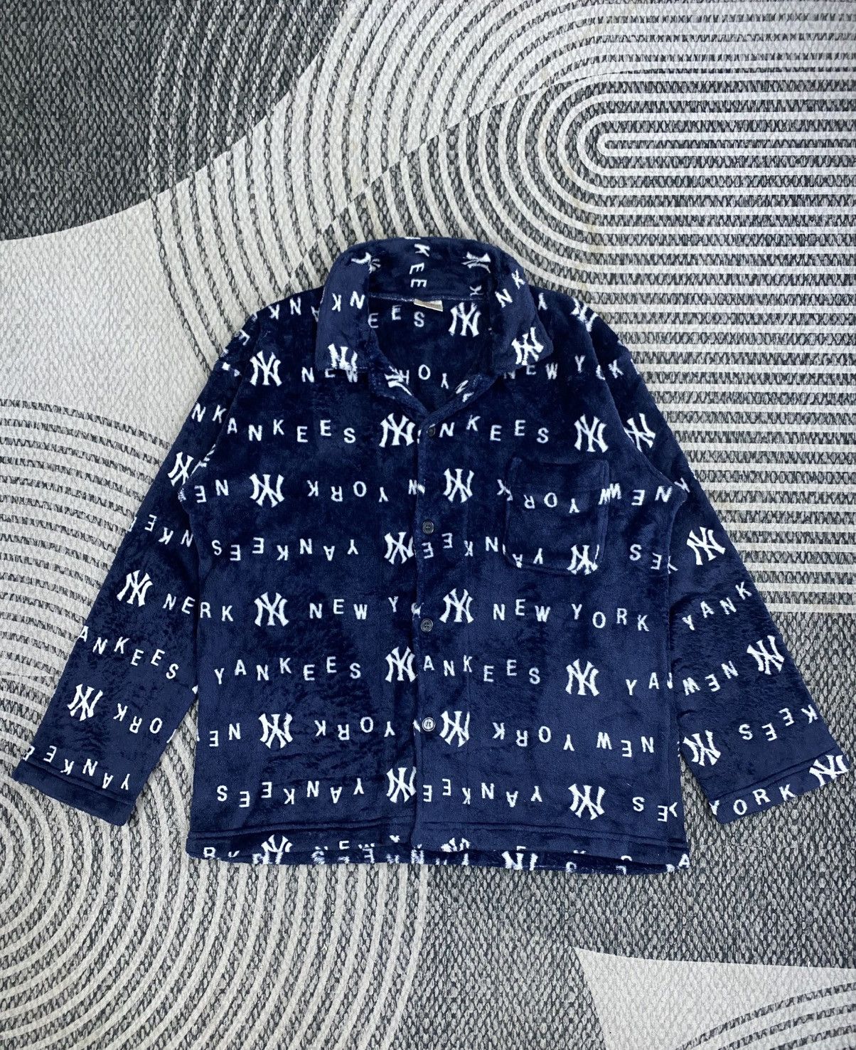 New York Yankees Vintage New York Yankees Genuine Sleepwear Pajama Top Size L / US 10 / IT 46 - 1 Thumbnail
