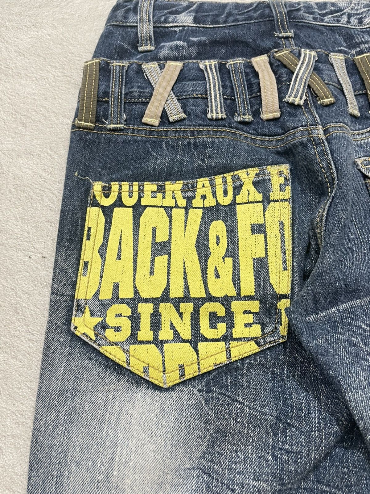 Japanese Brand 2000s Nylaus Double Waist Pants Multi Pocket Stonewash Y2K Size US 26 / EU 42 - 8 Thumbnail