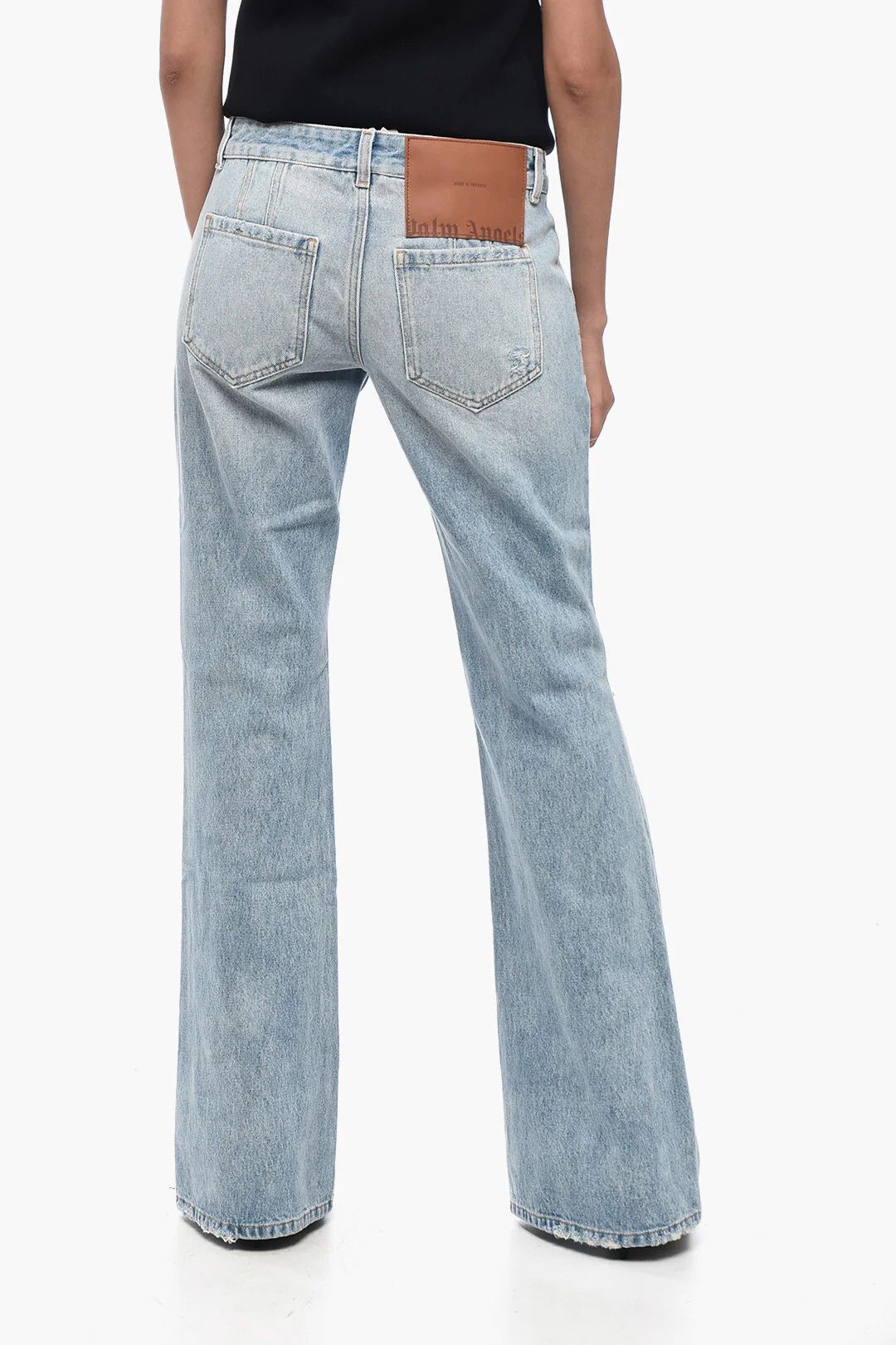 Palm Angels og1mm0326 Bootcut Jeans in Blue Size 31" - 2 Thumbnail