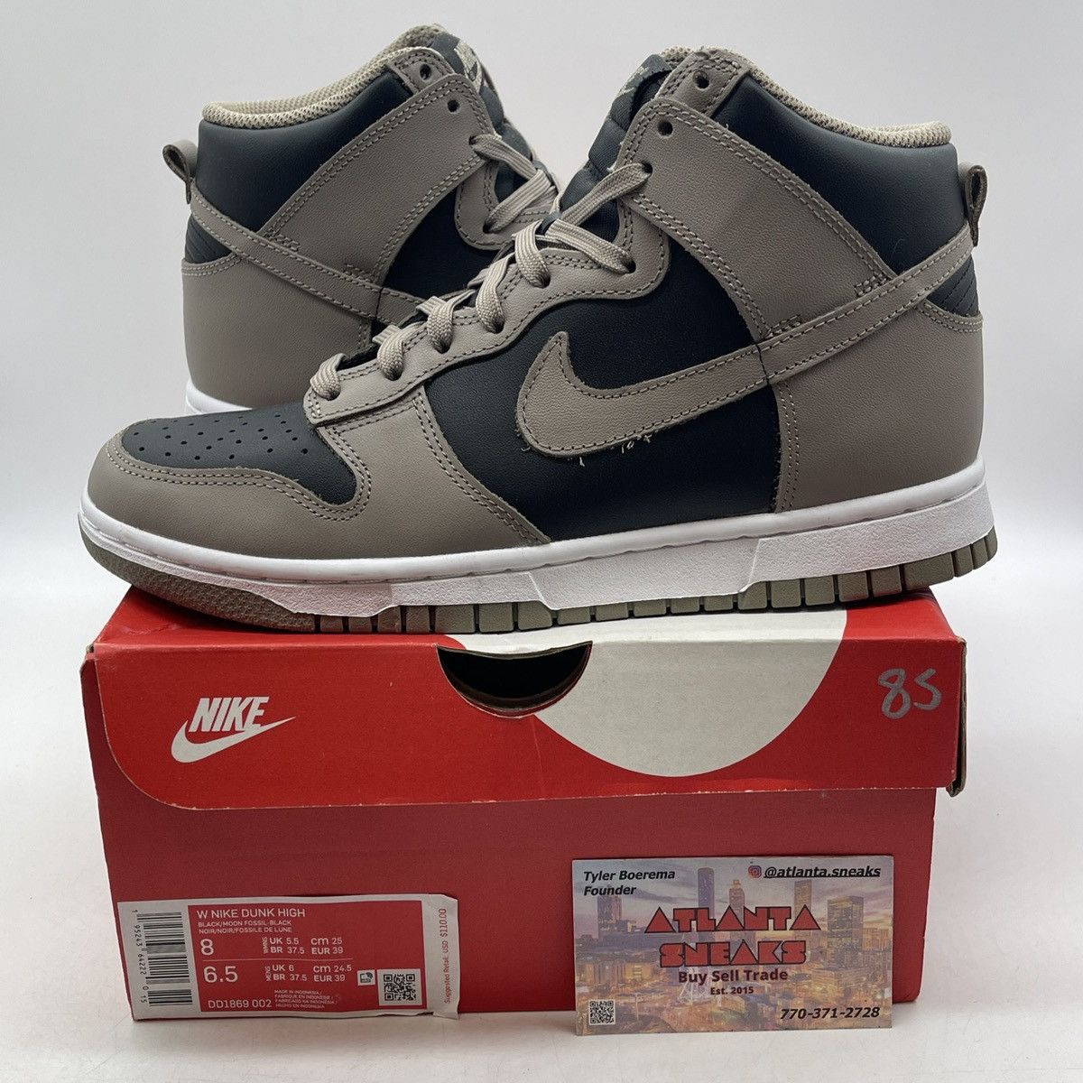 Jordan Brand Wmns dunk high moon fossil Size US 8.5 / IT 38.5 - 1 Thumbnail