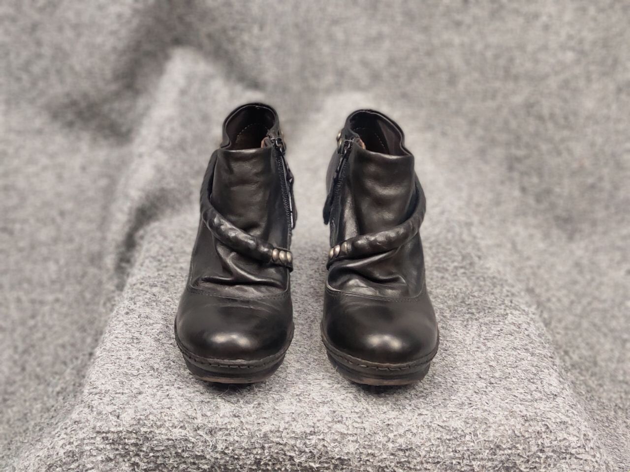 A.S.98 A.S.98 Airstep Design Heels Black Leather low Zip Boots Size US 6 / IT 36 - 16 Thumbnail
