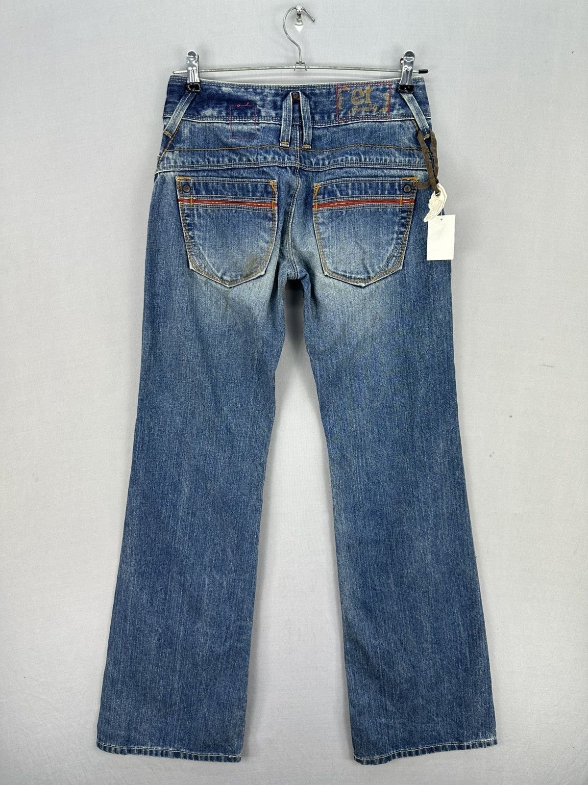 If Six Was Nine Vintage Flare Bell Bottom Women Denim Pants by et Boite Size 27" / US 4 / IT 40 - 5 Thumbnail