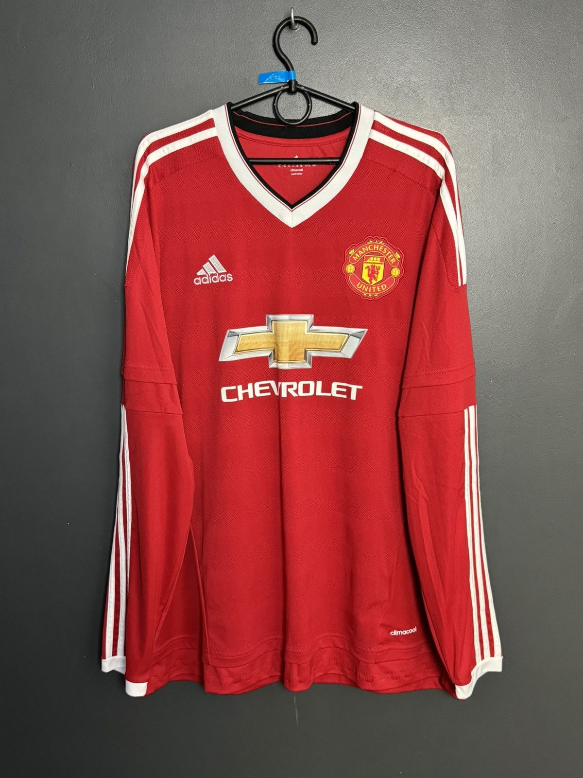 Adidas Manchester United 15/16 Home Football Long Sleeve Jersey Size US XL / EU 56 / 4 - 1 Thumbnail