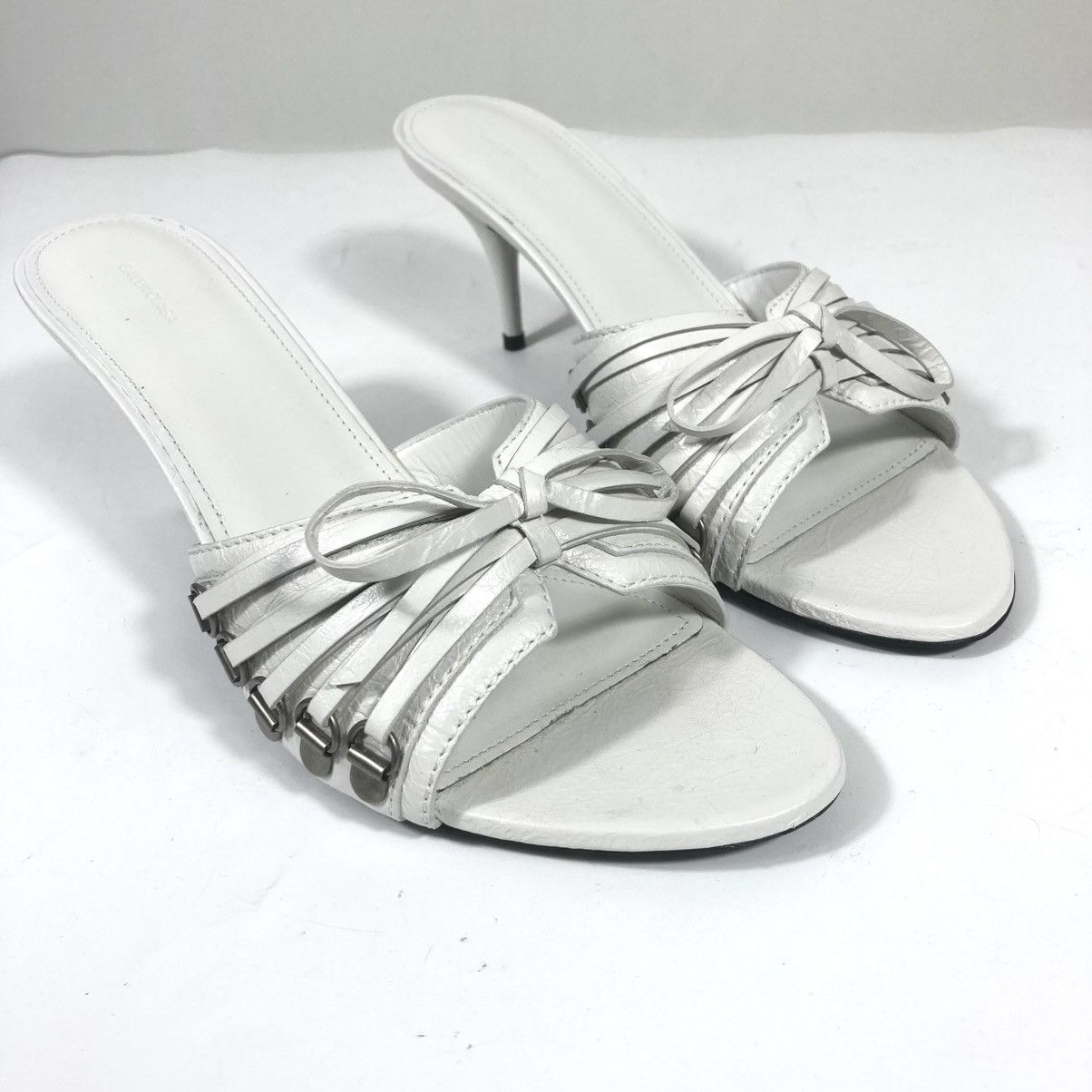 Balenciaga Balenciaga Cagole High Heel Slide Sandals Optic White 40 Size US 10 / IT 40 - 15 Thumbnail
