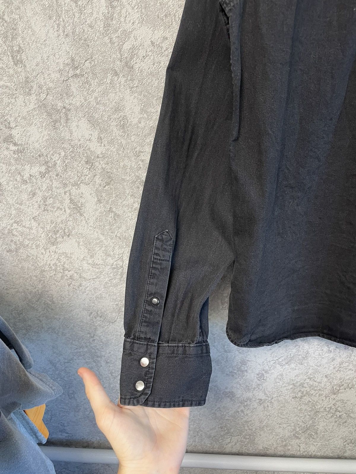 Diesel Diesel Black Denim Jeans Long Sleeve Shirt Button Ups Size US XL / EU 56 / 4 - 15 Thumbnail