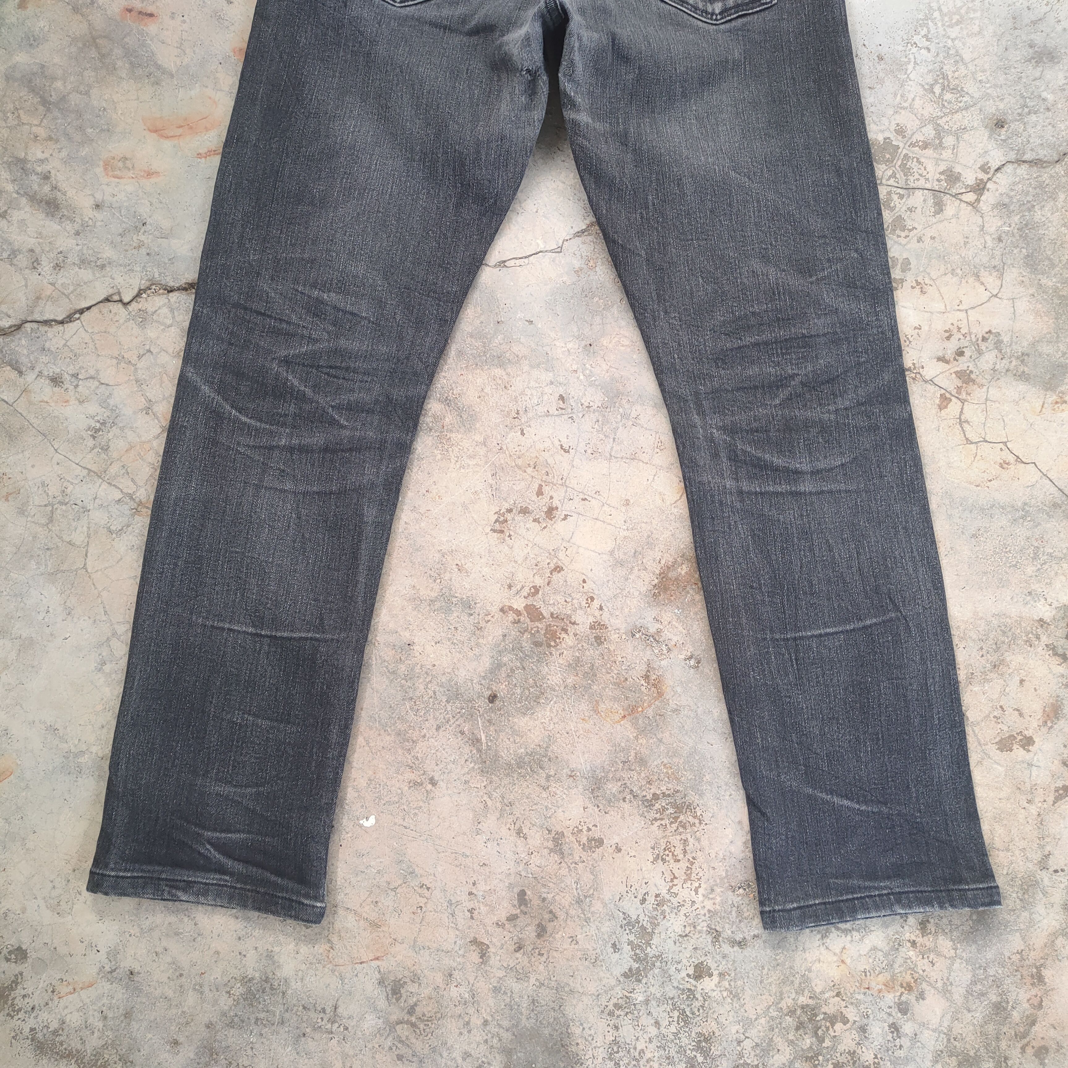 Japanese Brand W32 VINTAGE JAPANESE SELVEGE SKINNY FADED BLACK DENIM PANTS Size US 32 / EU 48 - 10 Thumbnail