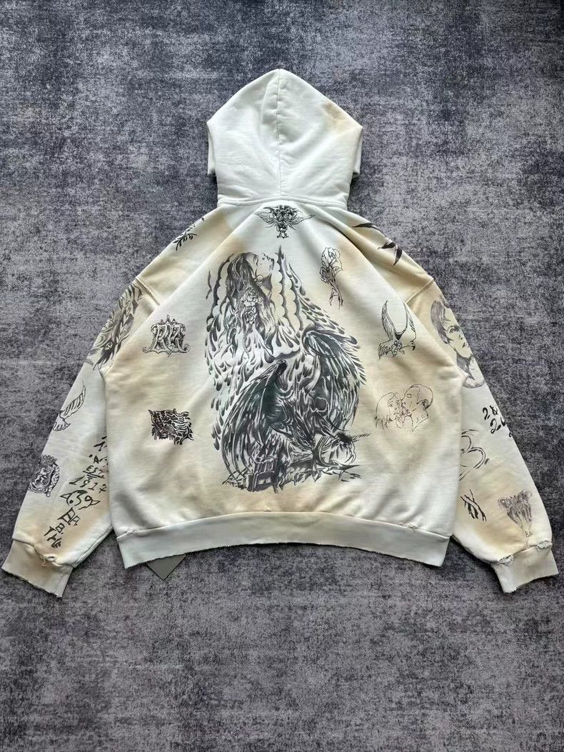 Balenciaga Balenciaga Tattoos, tattoos, graffiti, mud-dyed zipper jac Size US L / EU 52-54 / 3 - 2 Thumbnail