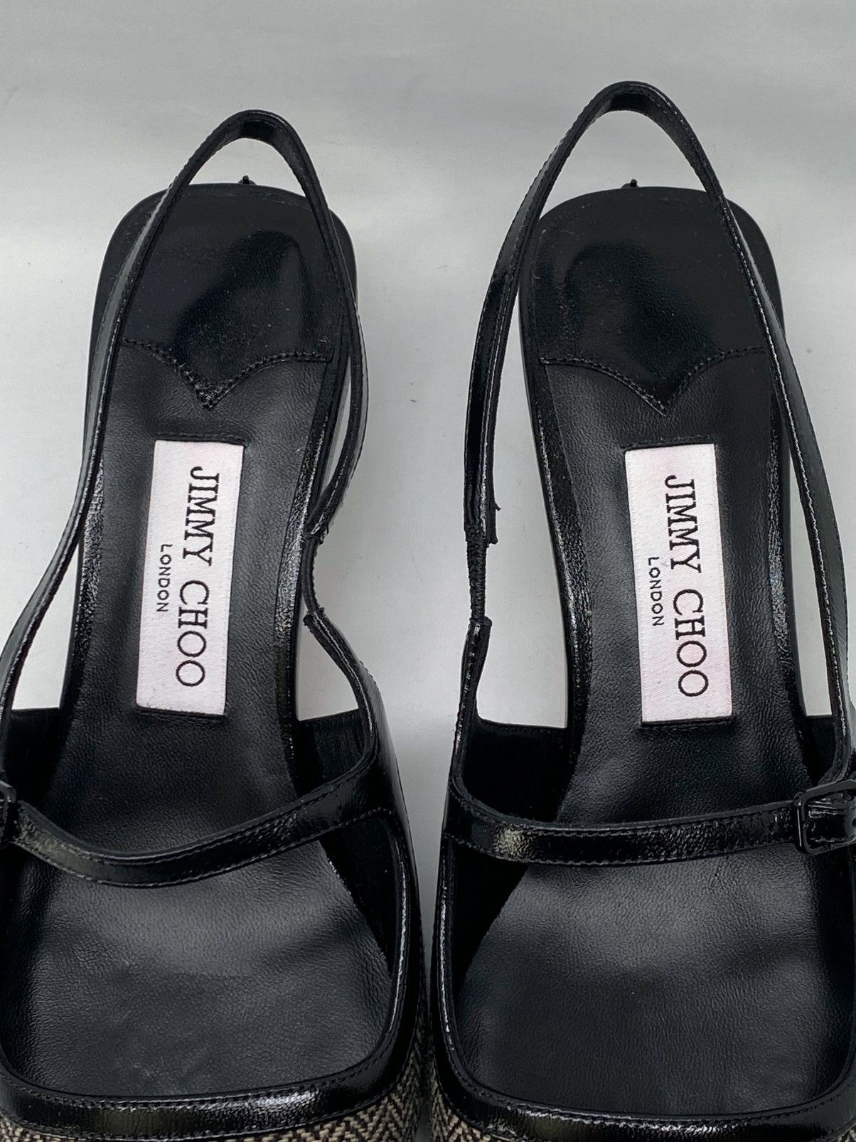 Jimmy Choo Jimmy Choo Didi 45MM Herringbone Slingback Pumps size 39 Size US 9 / IT 39 - 12 Thumbnail
