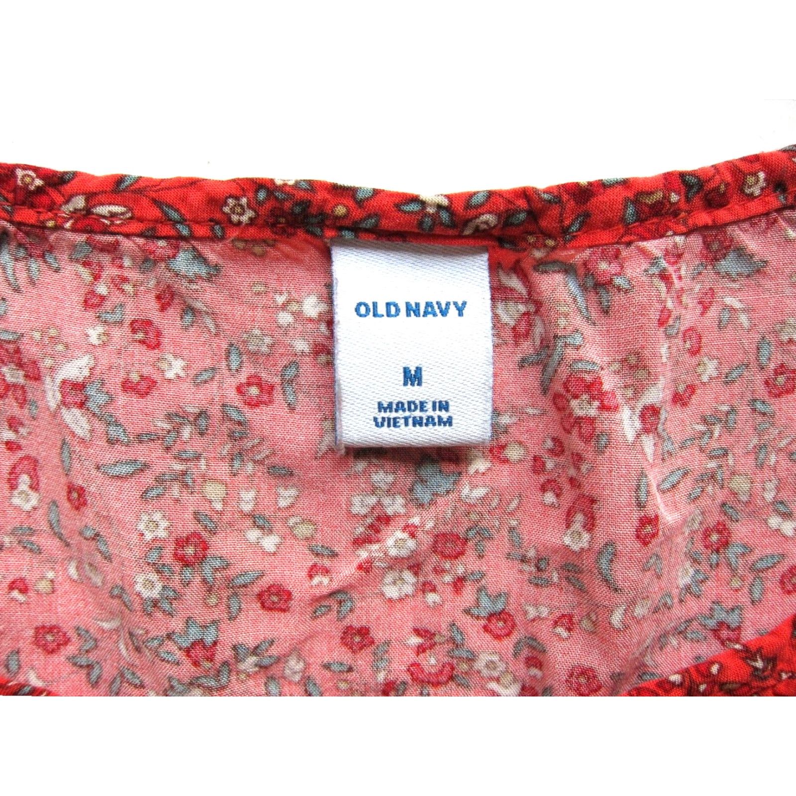 Old Navy Old Navy Floral Long Sleeve Sun Dress Smock 100% Rayon Pink Green Floral Dress Medium Womens Size M / US 6-8 / IT 42-44 - 3 Thumbnail
