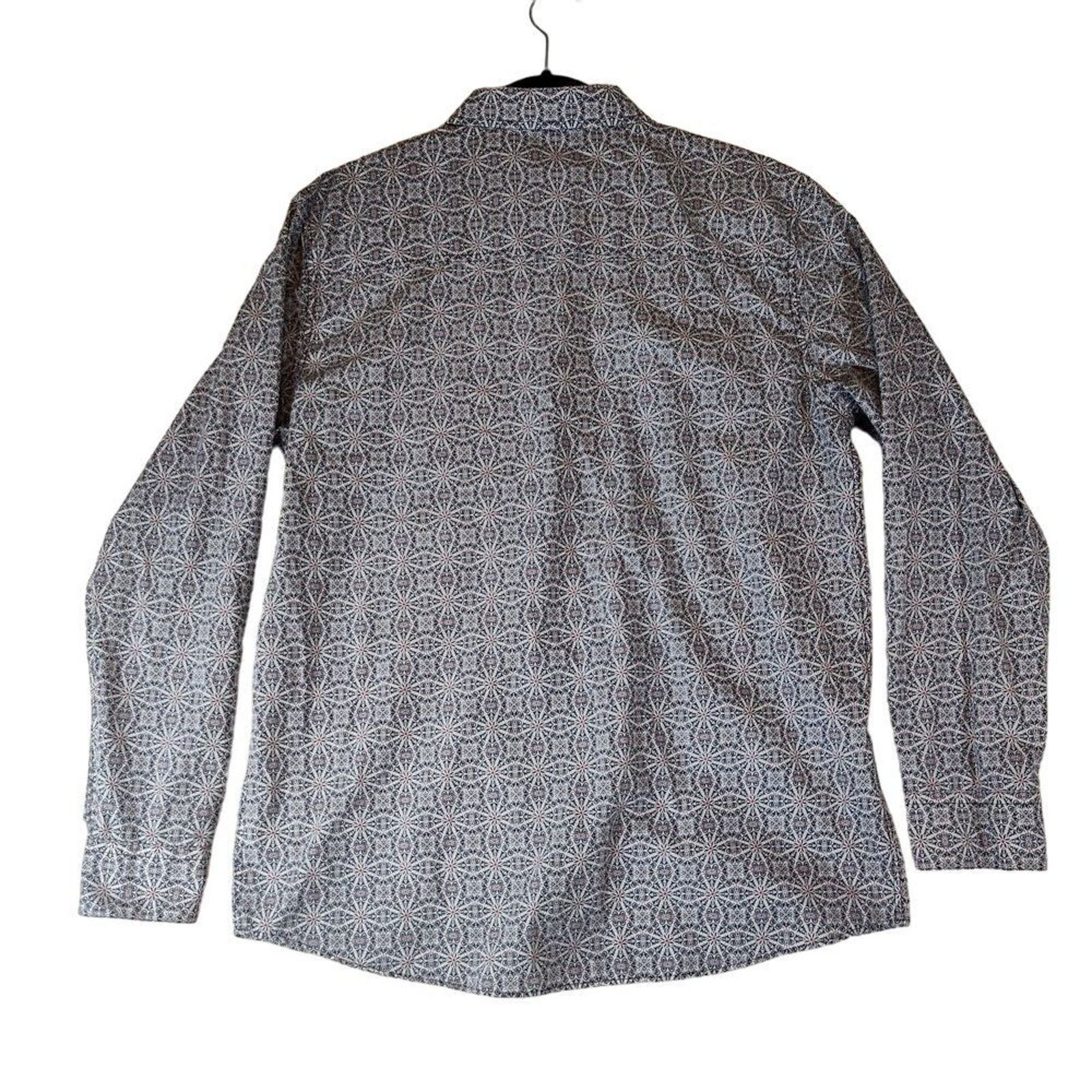 Other Gibson Trading Mens Button Up Abstract Red White Blue Large Size US L / EU 52-54 / 3 - 2 Thumbnail