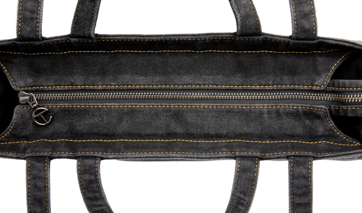 Telfar Medium Denim Shopper - Black Size ONE SIZE - 6 Thumbnail