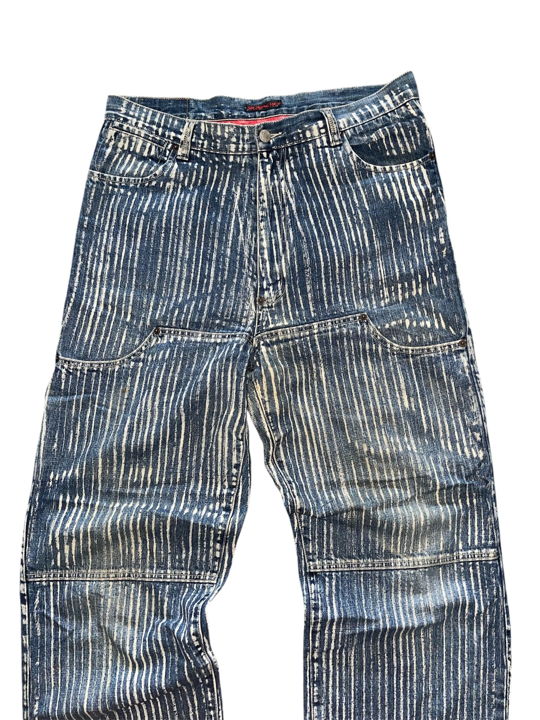 JNCO × Jordan Brand × Vans Vtg 90s Vans Jord Wide Leg Baggy Double Pocket Knee Lines Size US 34 / EU 50 - 5 Thumbnail