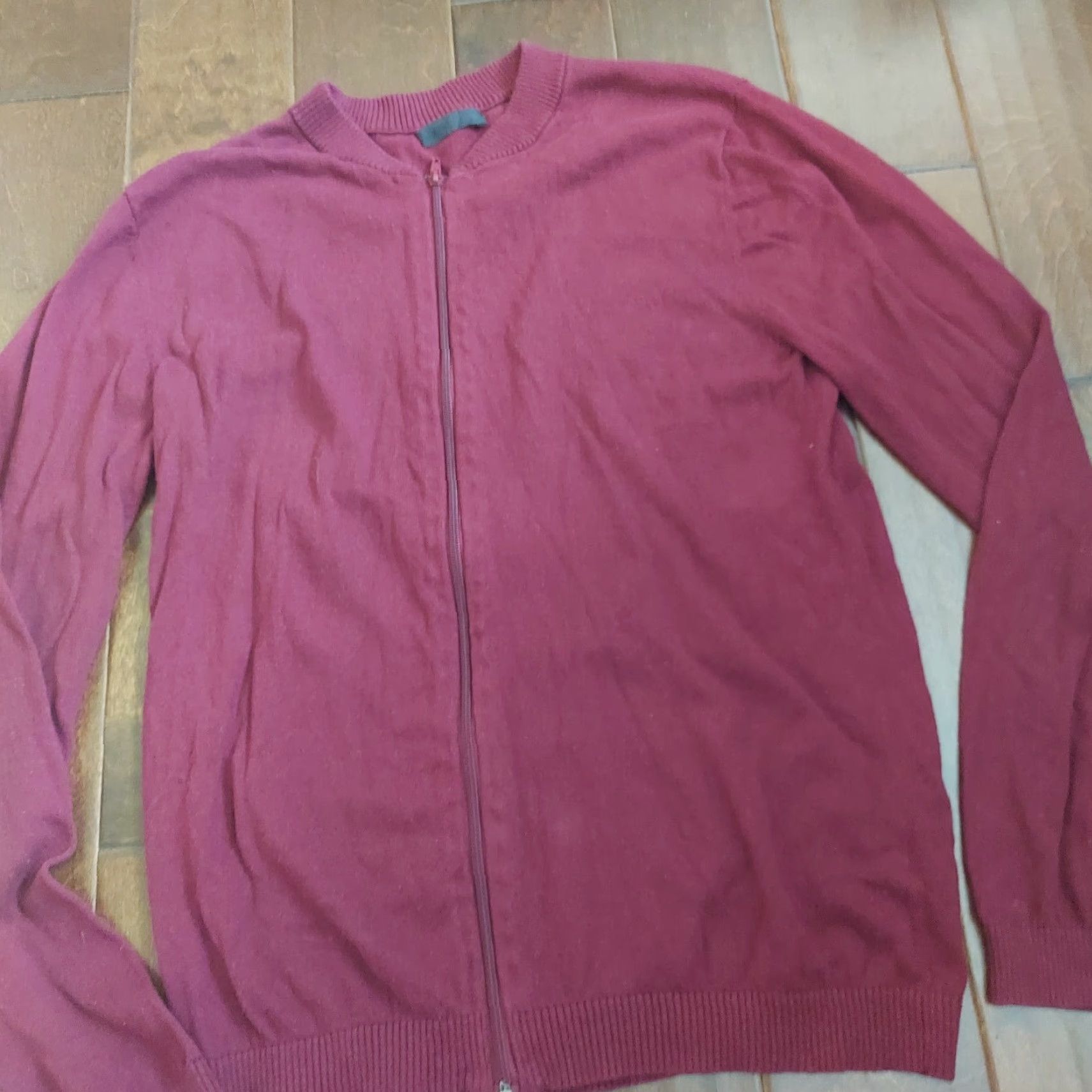 Asos ASOS Jacket Men Zip Up Burgundy XL Size Regular Red Outdoor Fall Spring Summer Winter Travel Workwear Casual Size US XL / EU 56 / 4 - 5 Thumbnail
