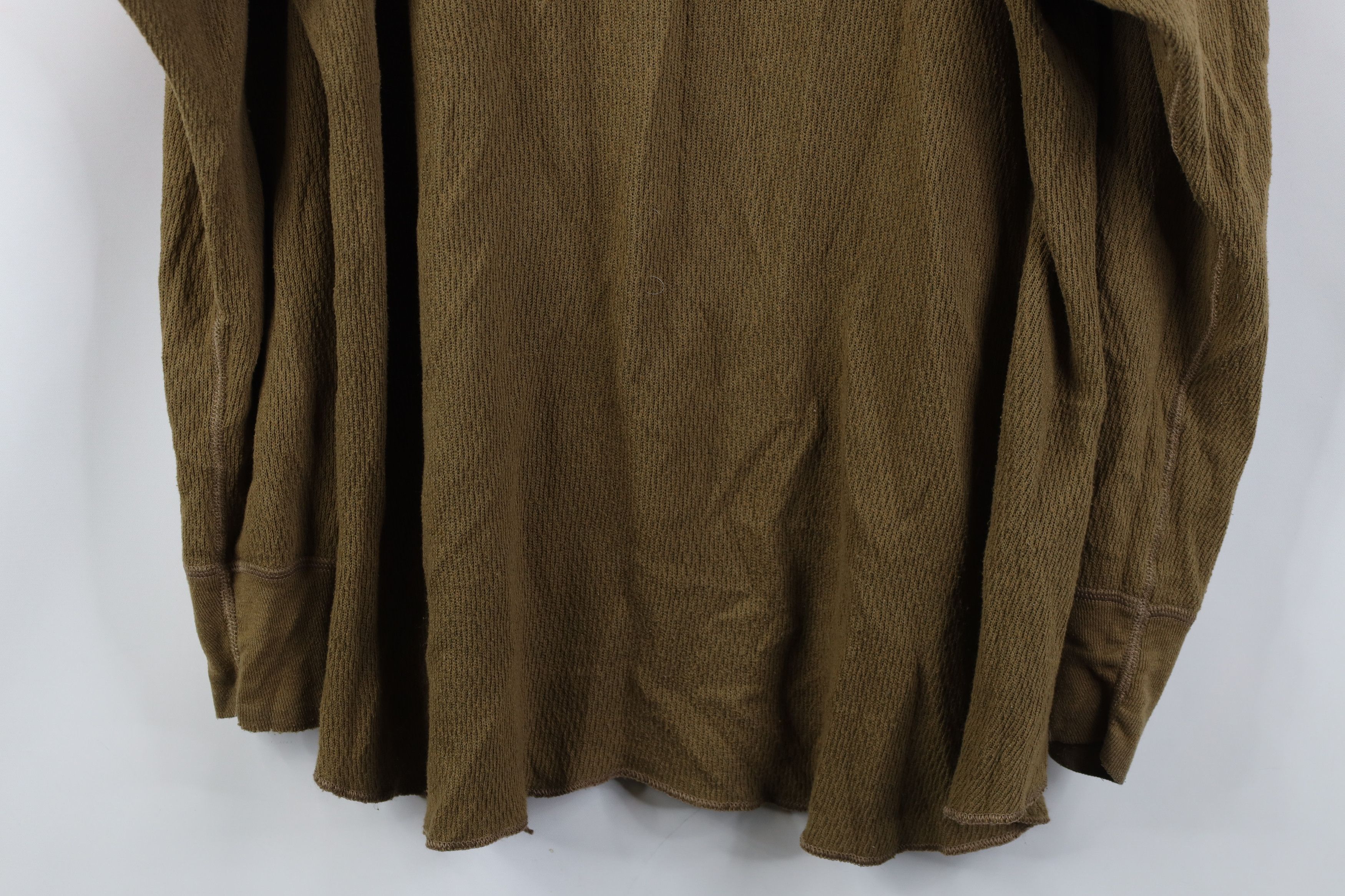 Vintage Vintage 90s Streetwear Waffle Knit Long Sleeve T-Shirt Green Size US XL / EU 56 / 4 - 11 Thumbnail