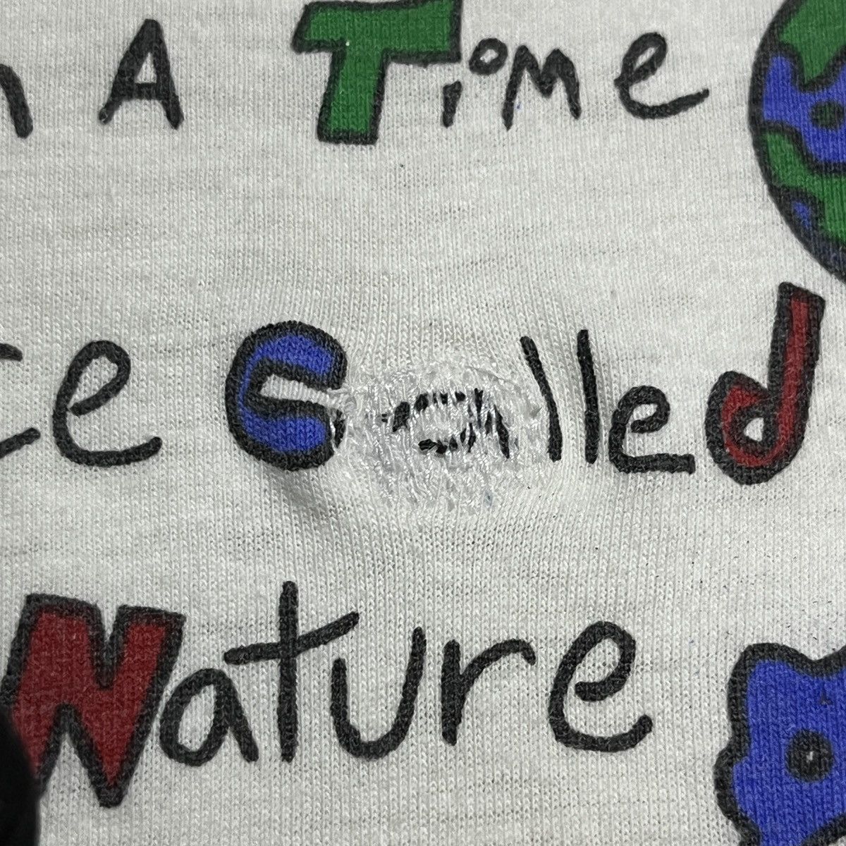 Vintage Vintage Wording “Save The Earth” T Shirt Size US S / EU 44-46 / 1 - 3 Thumbnail
