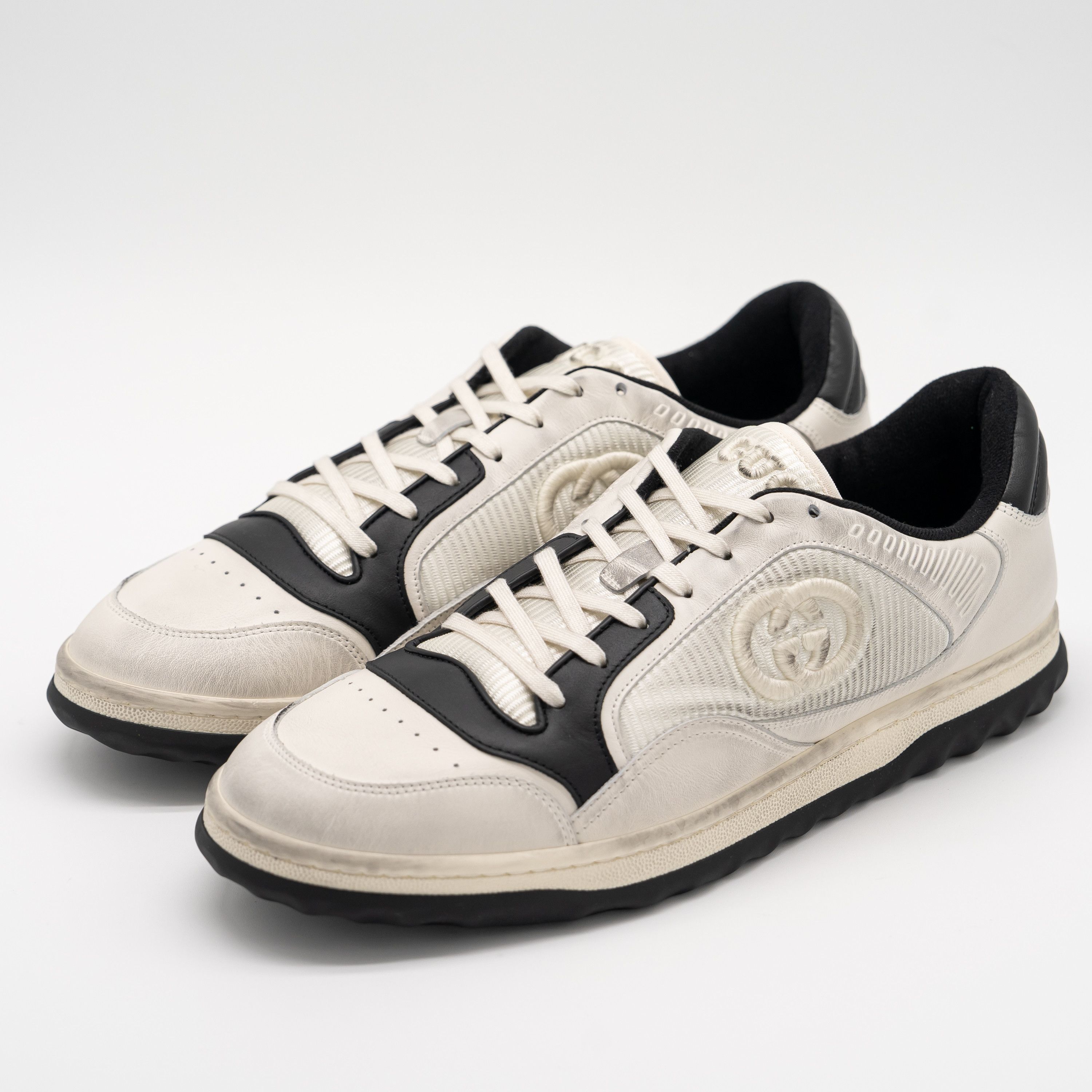 Gucci Gucci MAC80 Sneakers Off White Black GG Leather Size US 13 / EU 46 - 1 Thumbnail