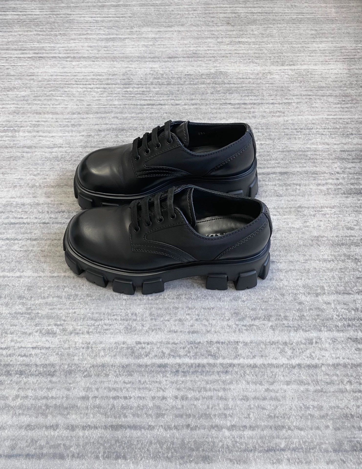 Prada Prada Monolith Zigzag Sole Thick Tire Derby Size US 7.5 / EU 40-41 - 3 Thumbnail