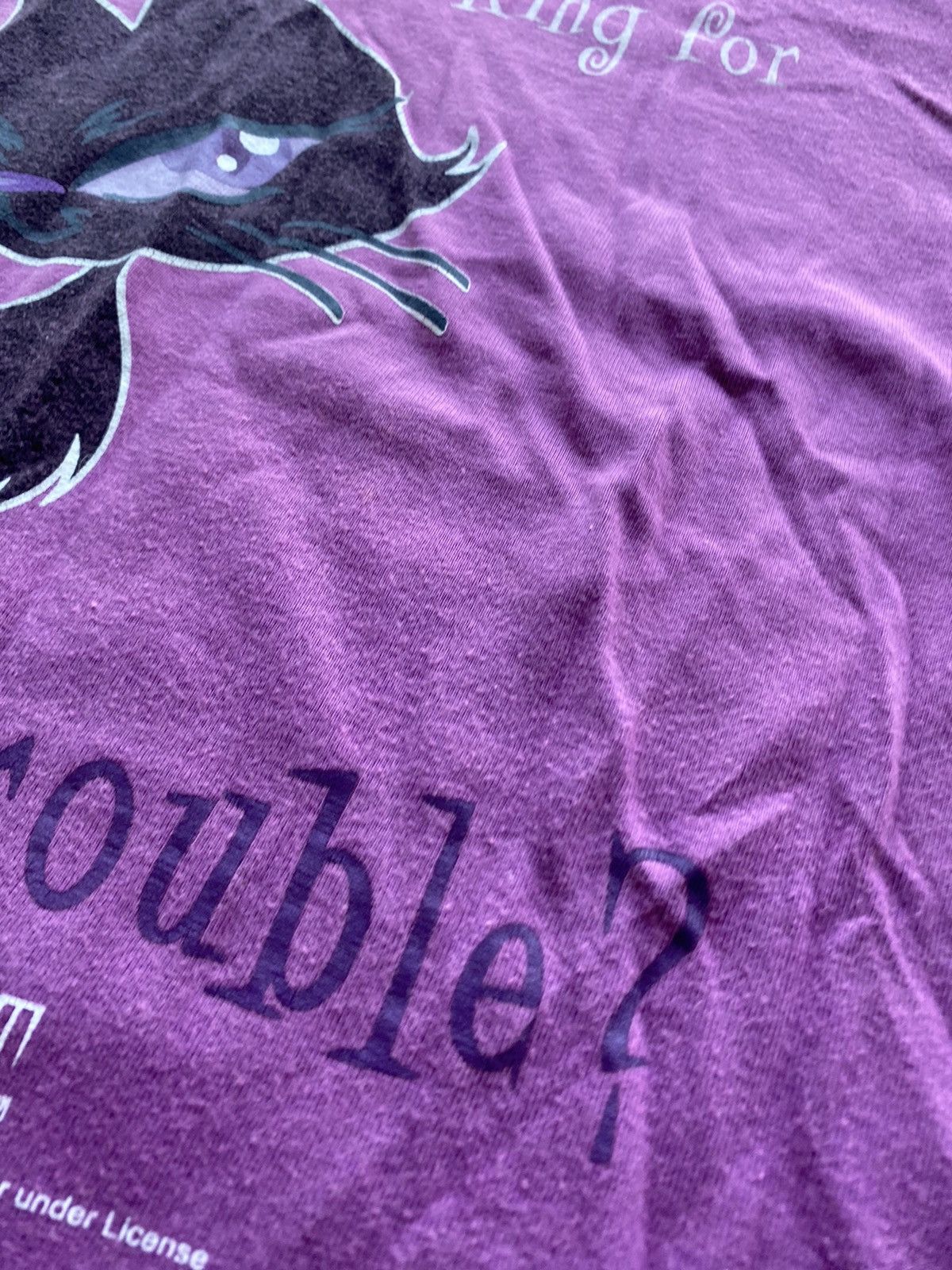 Cartoon Network 🔥2009 Bad Cat Cartoon “Trouble?” Pink wom m tee top gothic Size M / US 6-8 / IT 42-44 - 9 Thumbnail