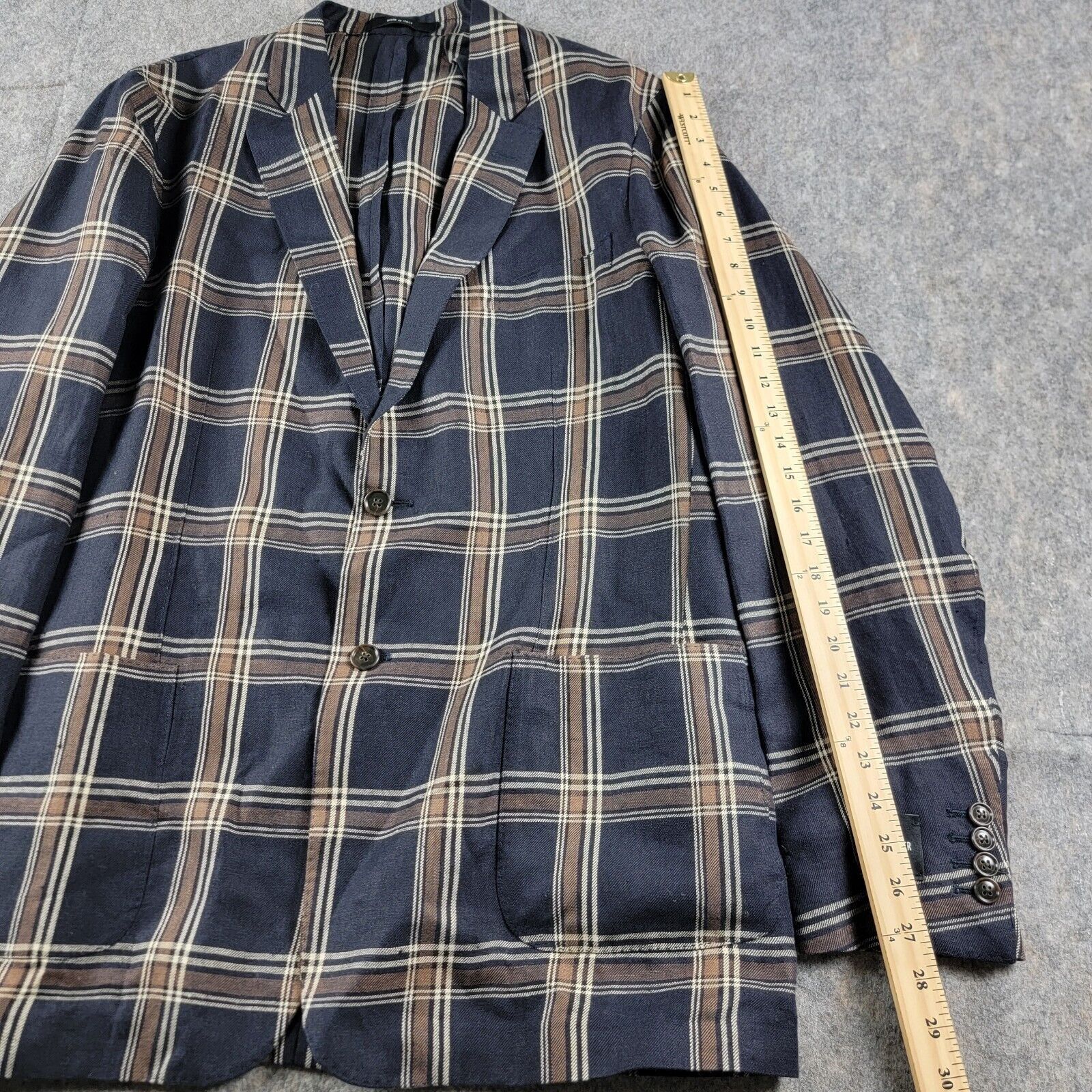 Todd Snyder Todd Snyder Mens Plaid Linen Sport Coat Blazer *Read Size 44L - 8 Thumbnail
