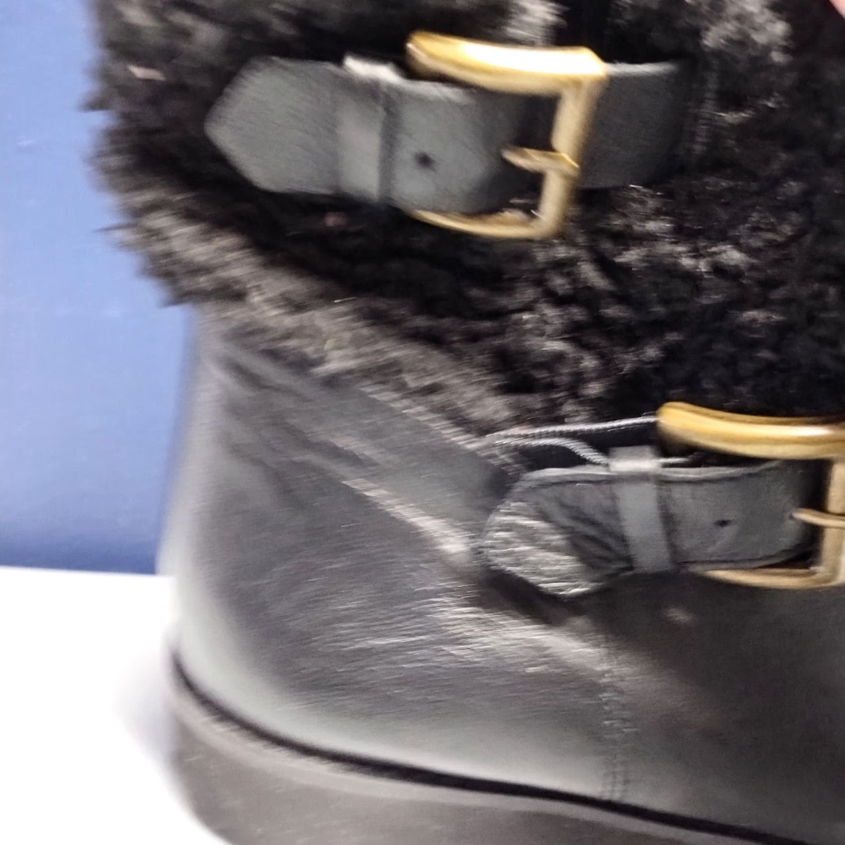 Vintage Easy Spirit Black Ankle Booties Womens Size 8.5 Faux Fur Lined Side Zip Round Toe Bootie Size US 9 / IT 39 - 4 Thumbnail