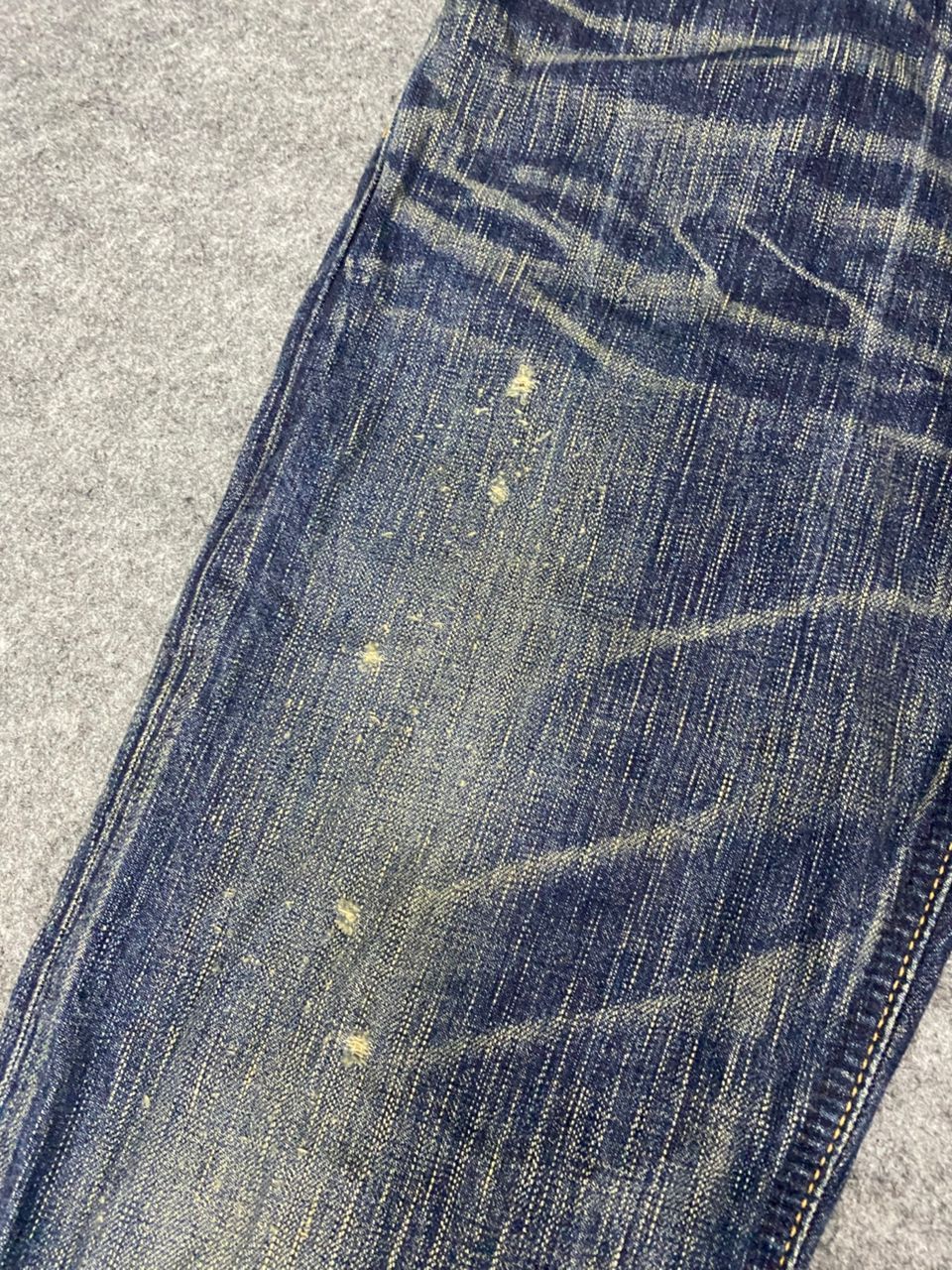 Edwin 💥Flare💥Vintage Edwin 503 Blue Trip Distressed denim Size US 35 - 11 Thumbnail