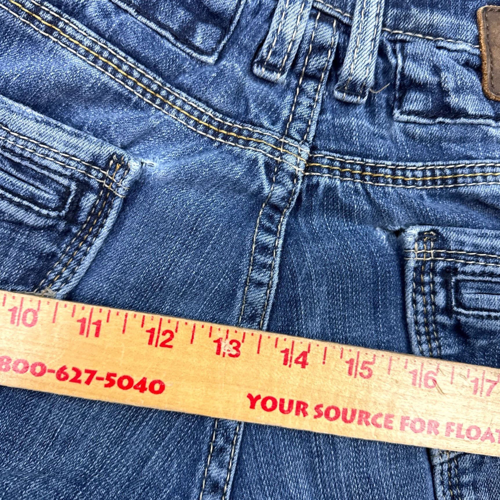 Vintage Buckle BKE Jeans Mens 30x32 Blue Jake Denim Pant Distress Washout Faded Tag32R Size US 32 / EU 48 - 4 Thumbnail