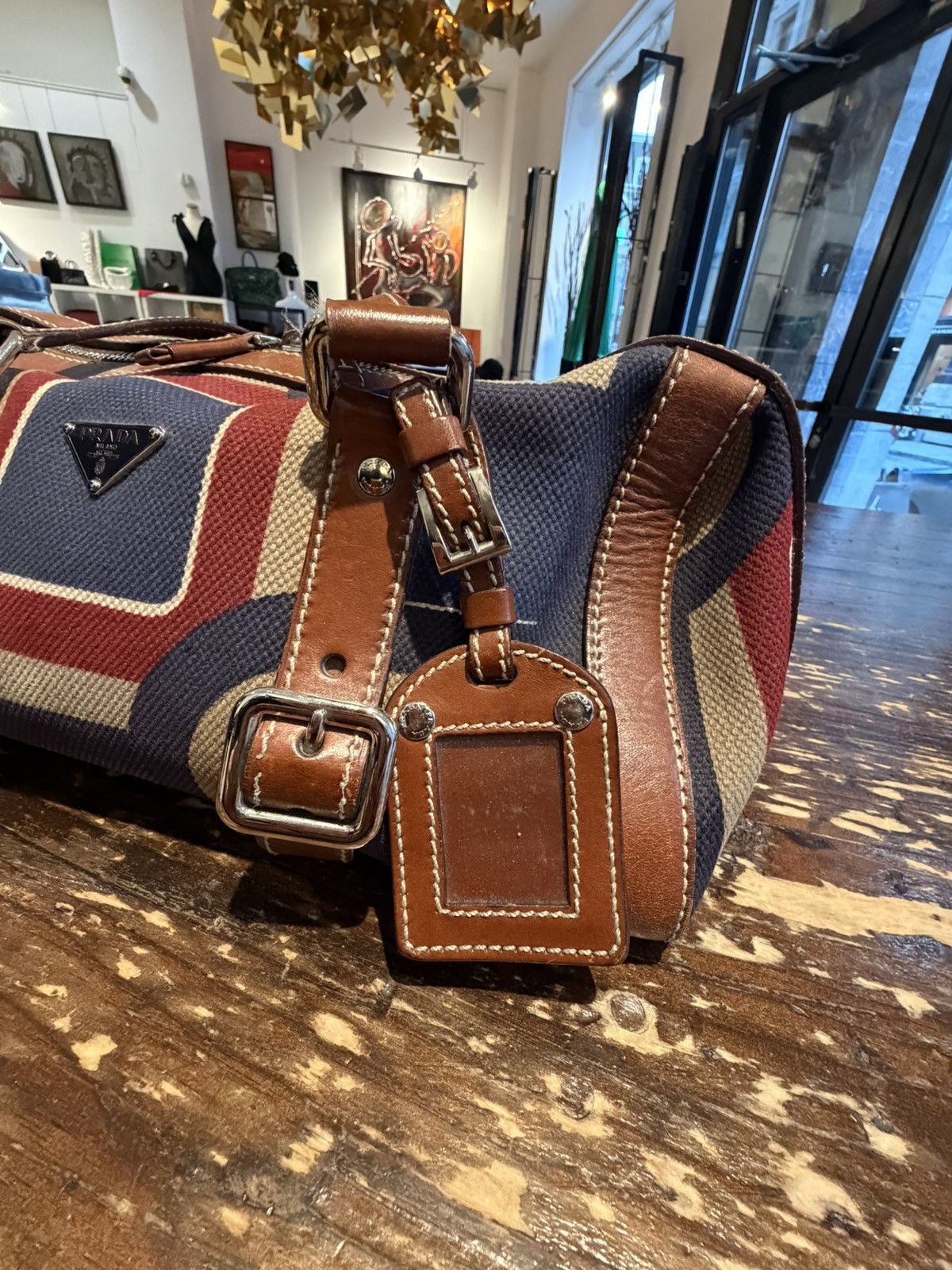 Prada Prada Geometric Canvas & Leather Doctor Bag ✨ Size ONE SIZE - 7 Thumbnail