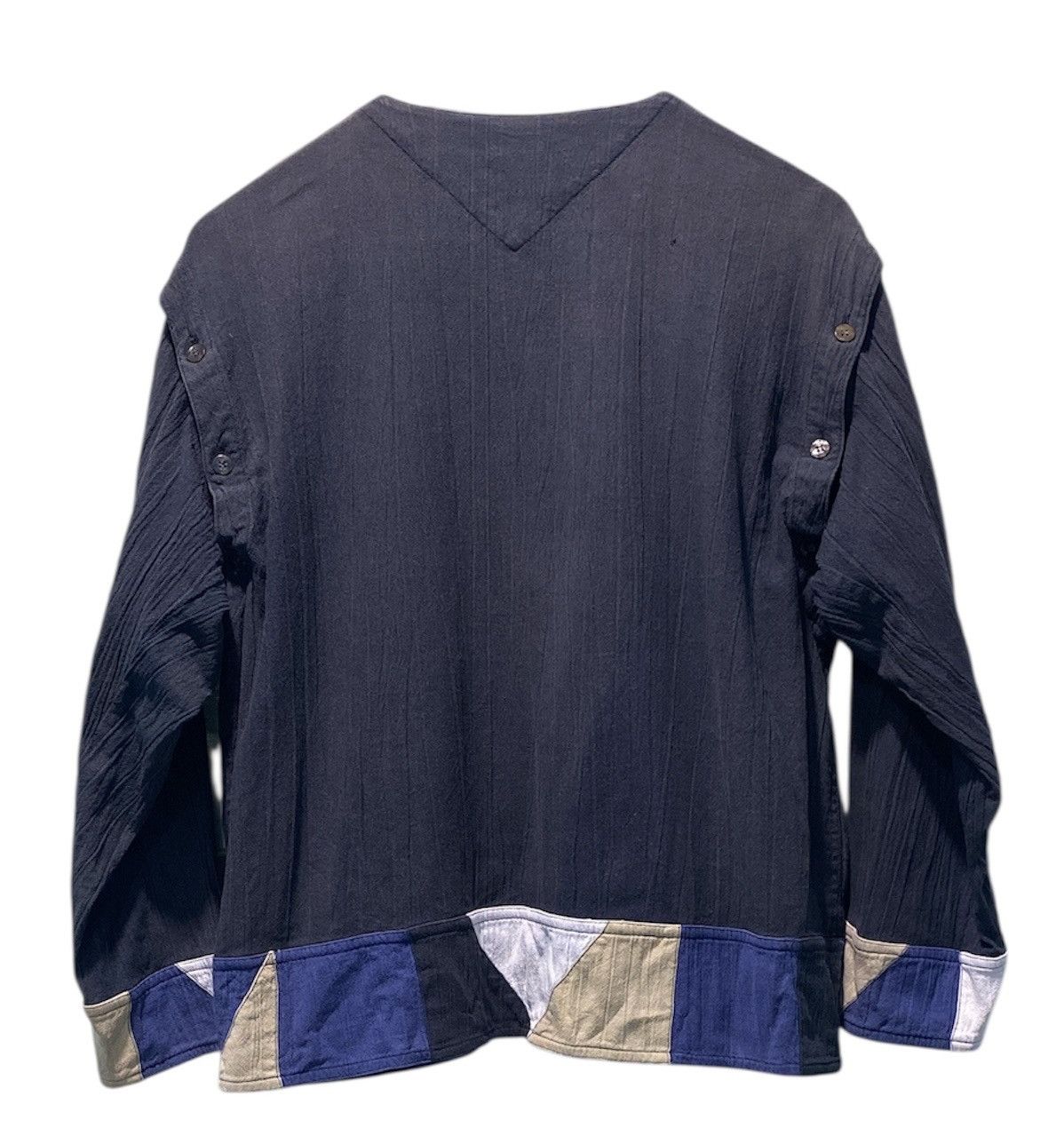 Issey Miyake Vintage 80s Archive ISSEY SPORT 2-Way Collarless Patchwork Size M / US 6-8 / IT 42-44 - 2 Thumbnail