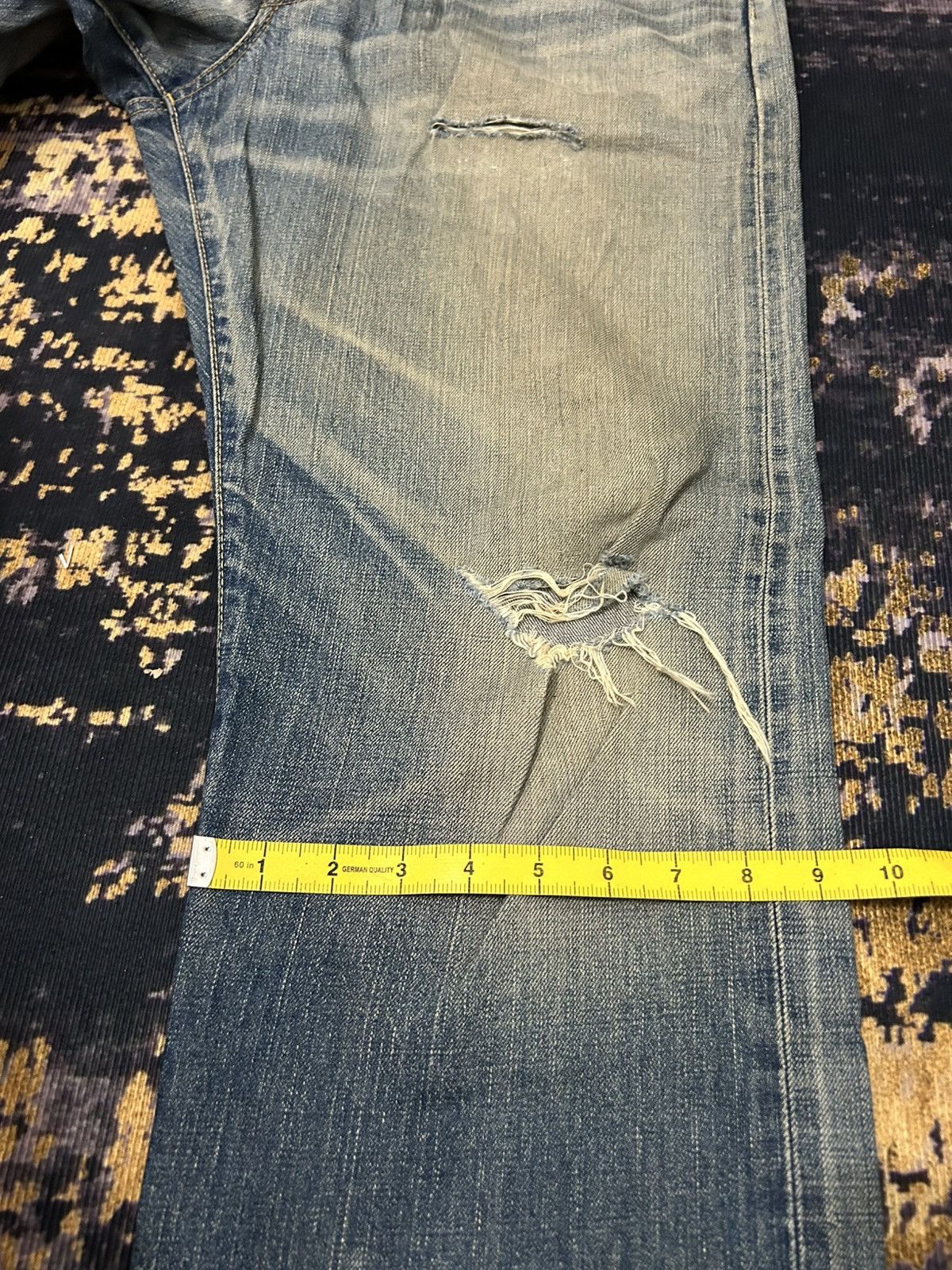 Edwin Vintage Edwin Japan Distressed Buckle Back Selvedge Jeans Size US 36 / EU 52 - 20 Thumbnail
