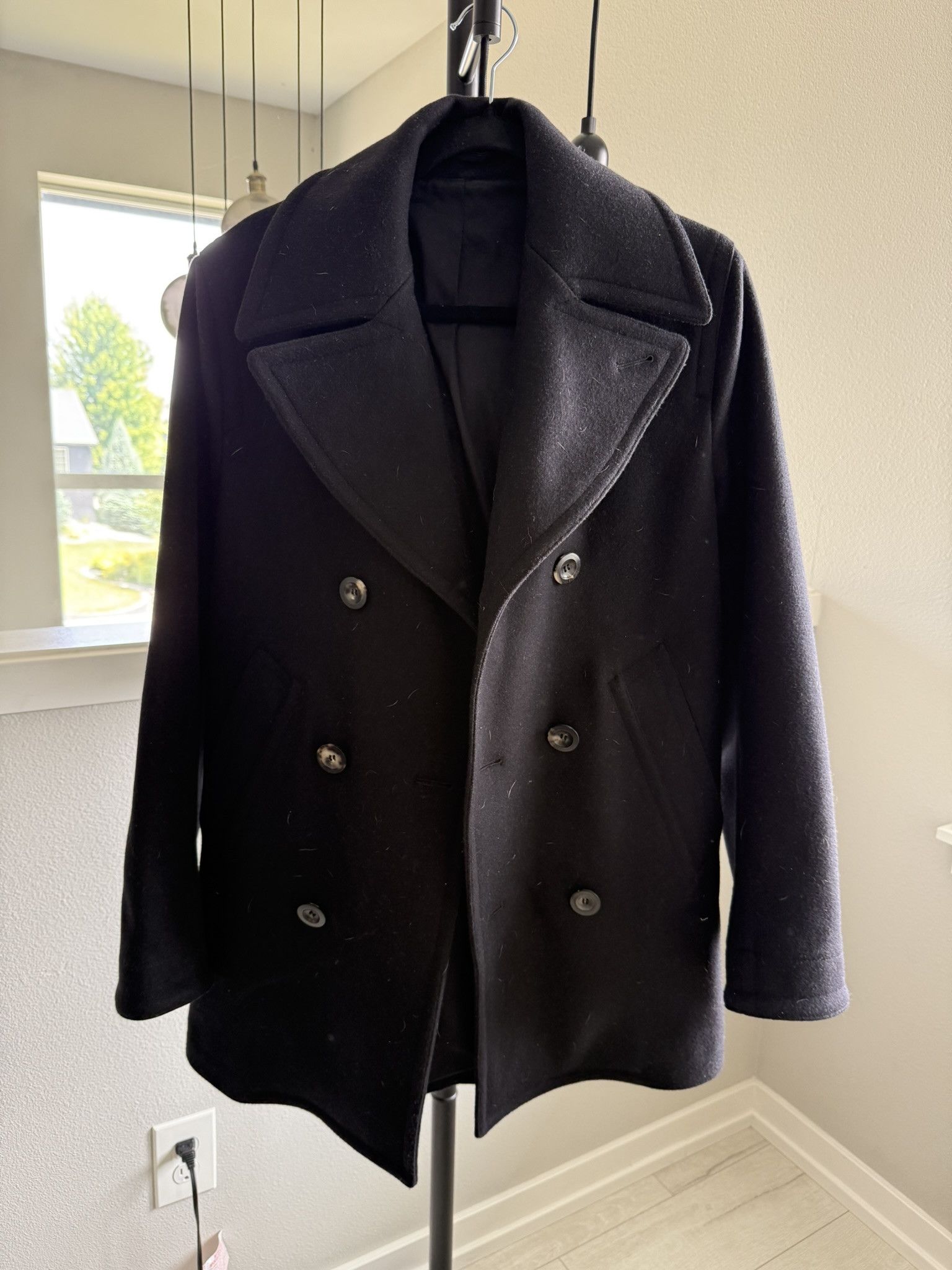 Private White VC The Manchester Peacoat - Black Size 3/S
