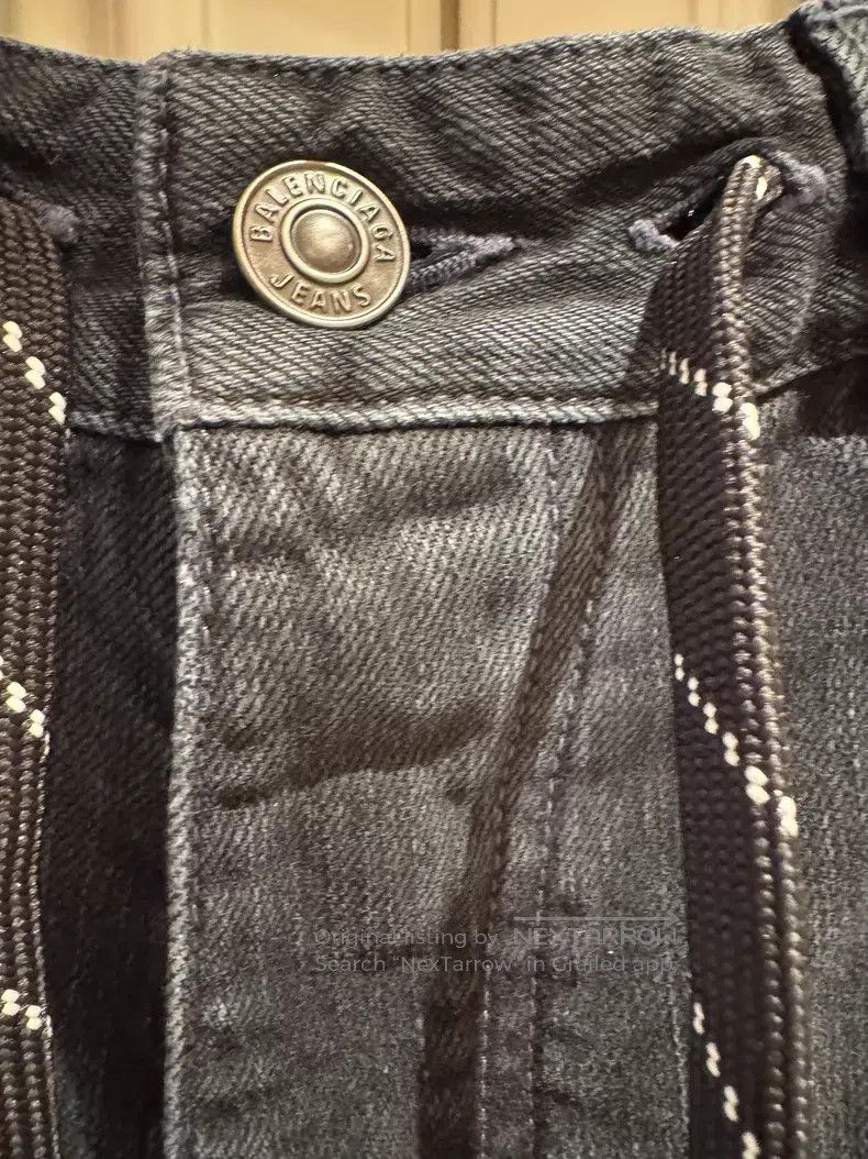 Balenciaga Balenciaga size S Drawstring Wide Leg Destroyed Denim Pant Size US 27 - 4 Thumbnail