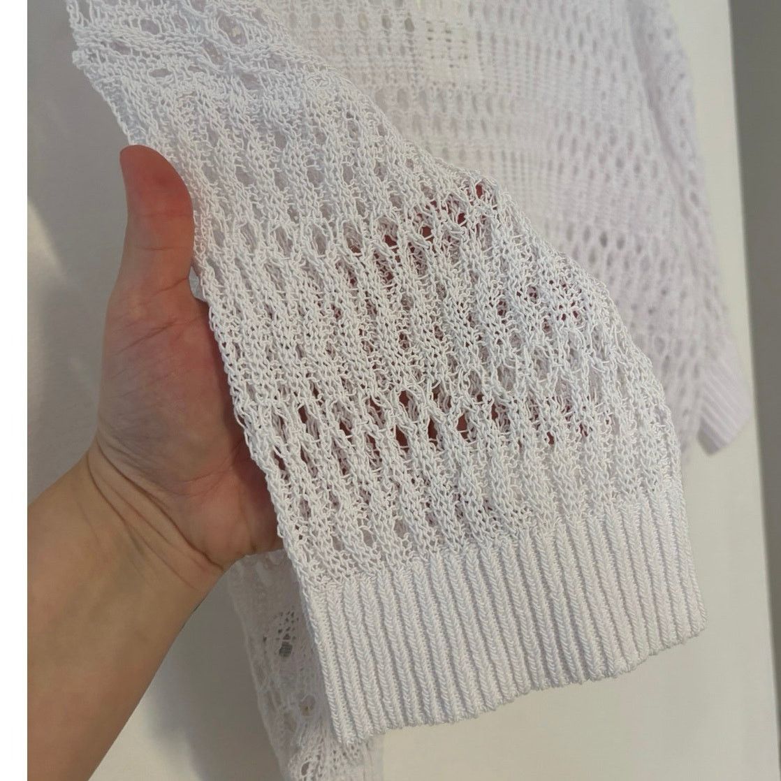 Madewell NWT Madewell Relaxed Open-Stitch Sweater White Size Medium Size M / US 6-8 / IT 42-44 - 9 Thumbnail