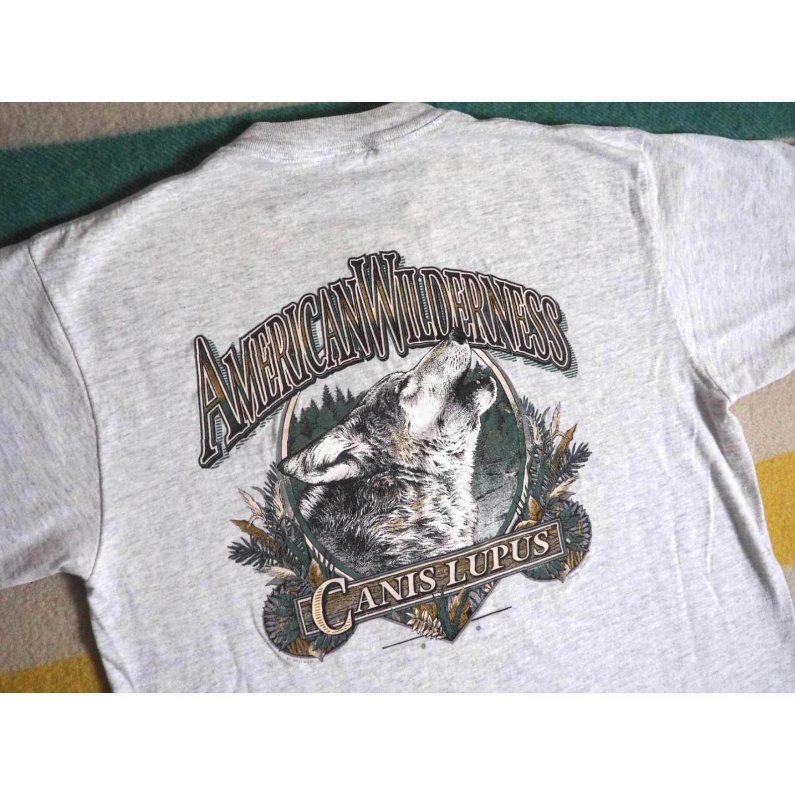 Jerzees VTG 90s Jerzees Canis Lupus Gray Wolf Nature Animal Montana Tee T-Shirt Mens L Size US L / EU 52-54 / 3 - 2 Thumbnail