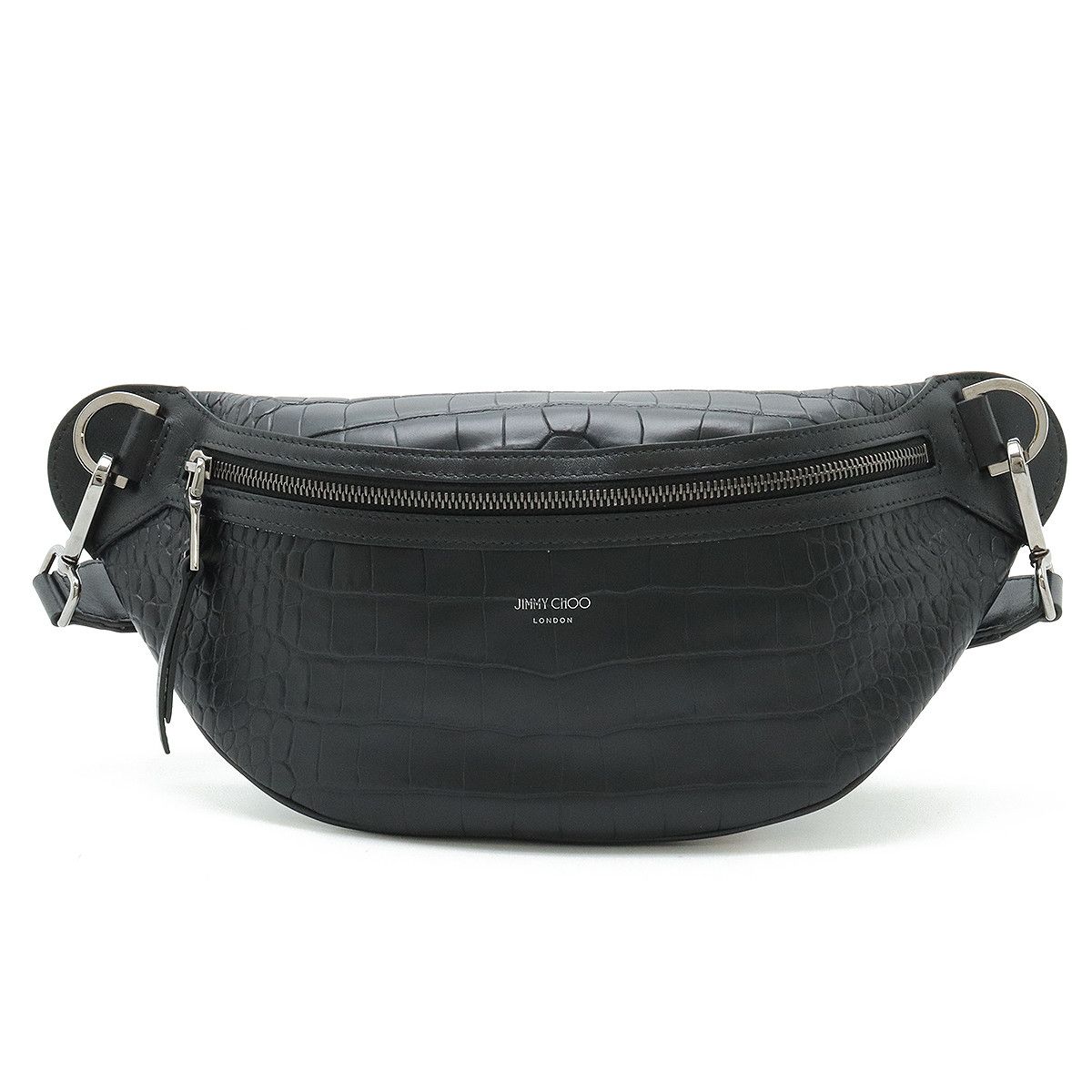 Jimmy Choo Jimmy Choo Jimmy Choo Croc-Embossed Leather Waist Bag Leather Belt Bag in Great Condition Size ONE SIZE - 1 Thumbnail
