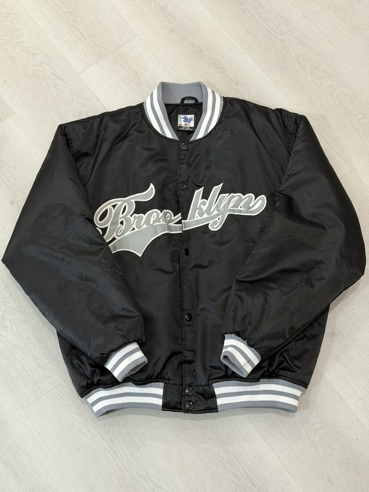 Vintage 90s brooklyn Dodgers Varsity Bomber Jacket Tailsweep