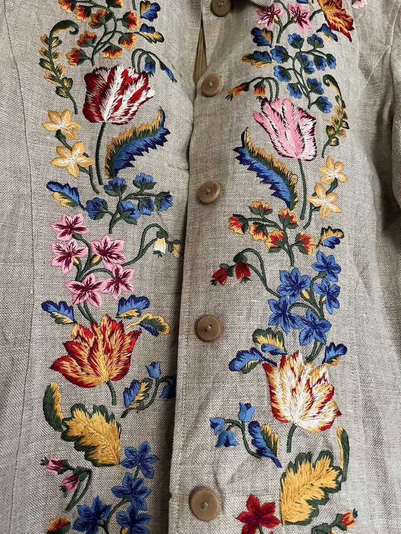 Kenzo KENZO French embroidery heavy work floral cotton linen coa Size M / US 6-8 / IT 42-44 - 4 Thumbnail