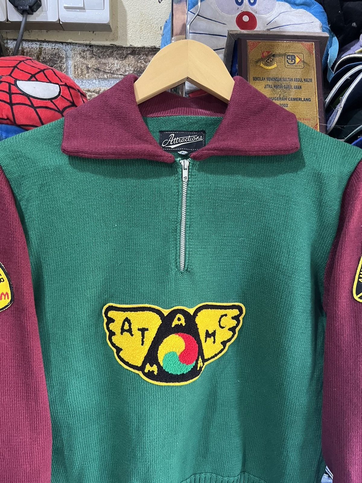 Japanese Brand 🔥Attraction American Motorcycle Association Knit Sweater Size US S / EU 44-46 / 1 - 5 Thumbnail