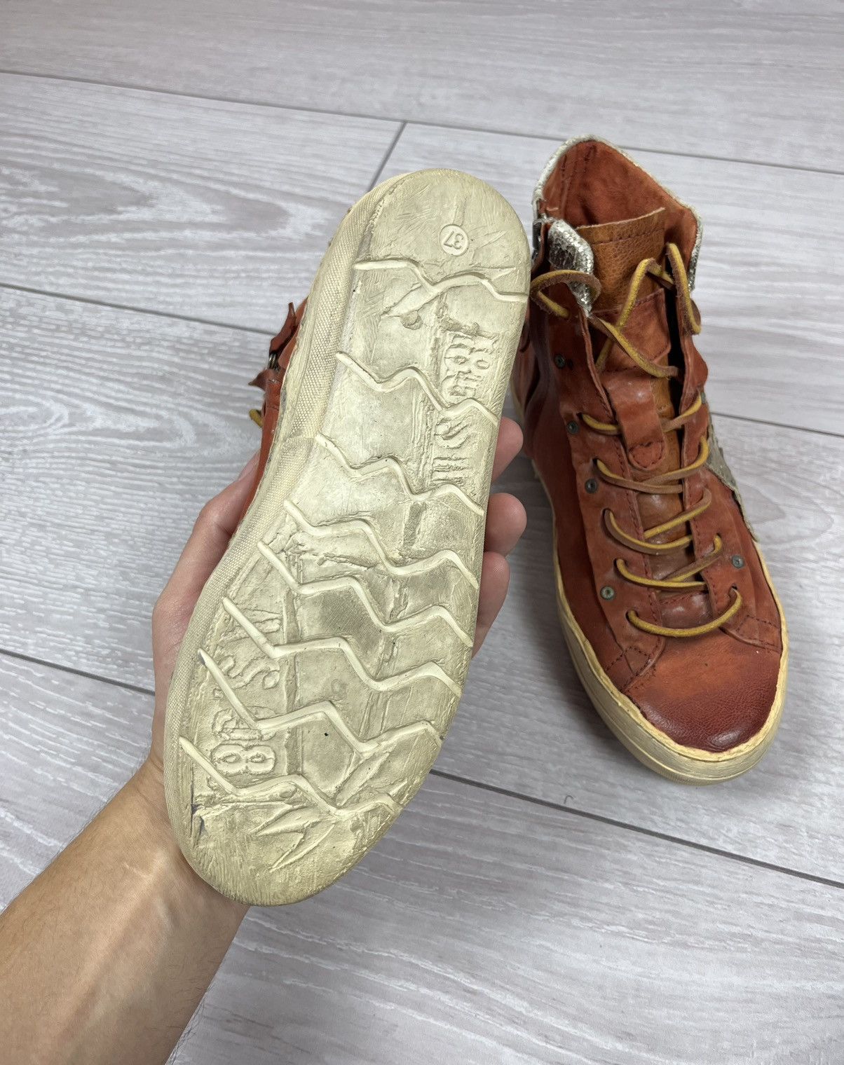A.S.98 Airsteps A.S. 98 Avante Garde Leather Hi Top Sneakers Boots Size US 7 / IT 37 - 10 Thumbnail