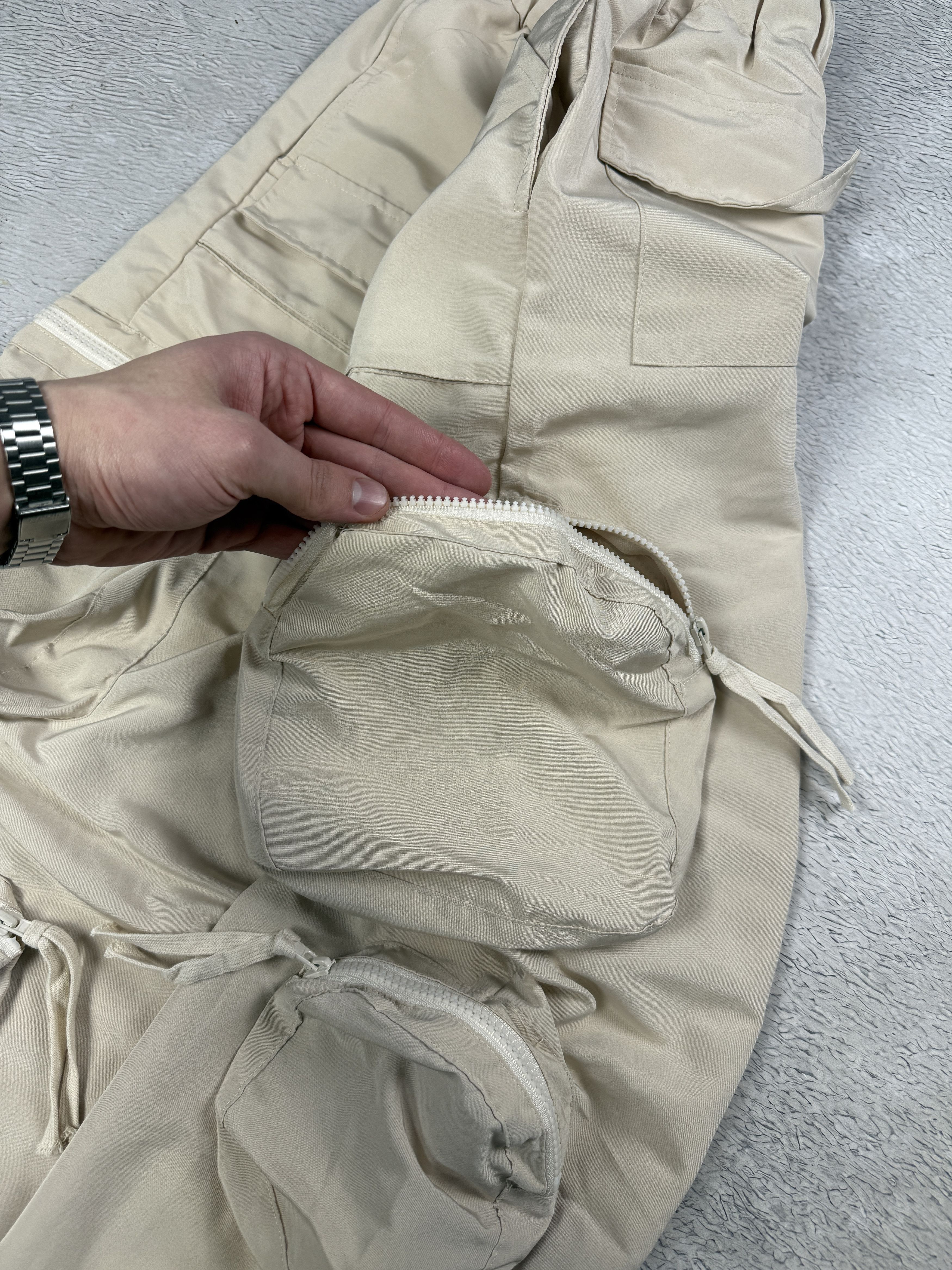 Japanese Brand CRAZY Cargo Pants Drill Multipockets Baggy SK8 Straight Size US 30 / EU 46 - 7 Thumbnail