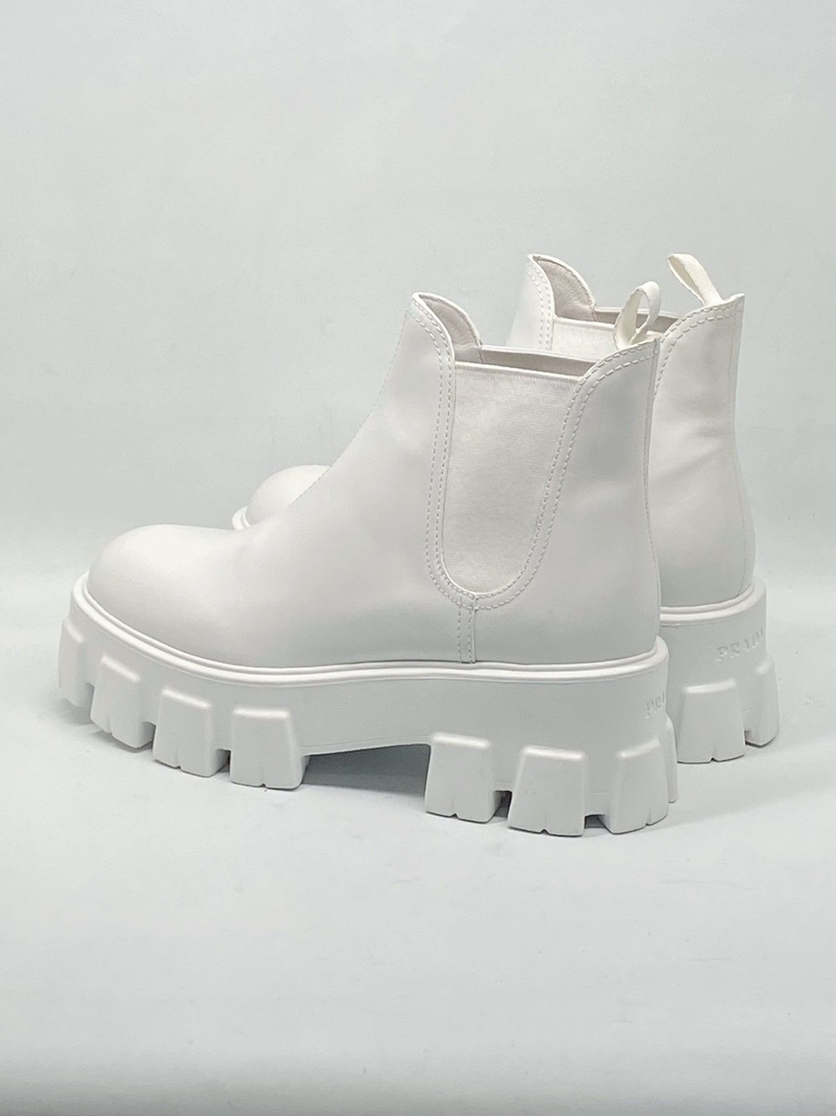 Prada Prada Monolith Leather Lug-Sole Chelsea Boots size 37 Size US 7 / IT 37 - 9 Thumbnail